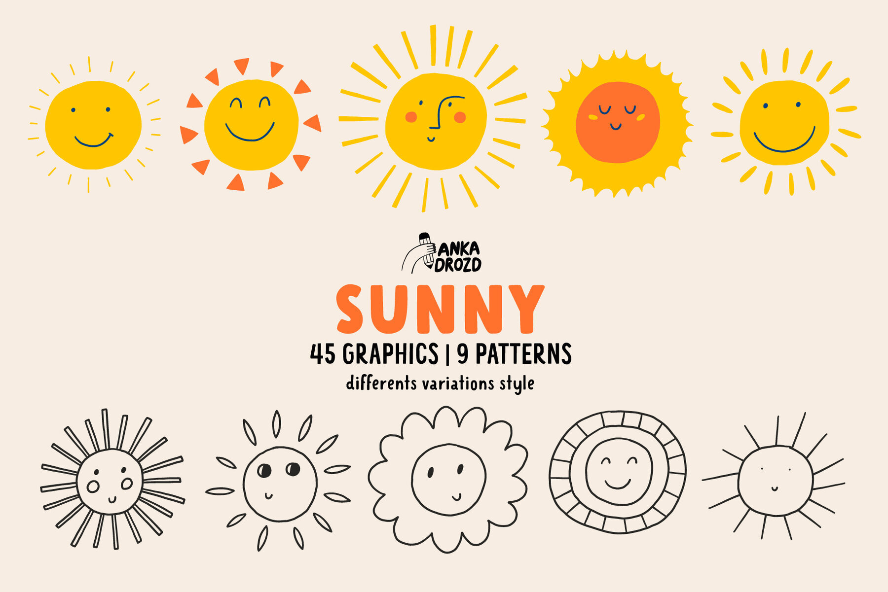Sunny Illustrations and Patterns 1