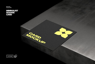 Minimalist Square Card Mockup