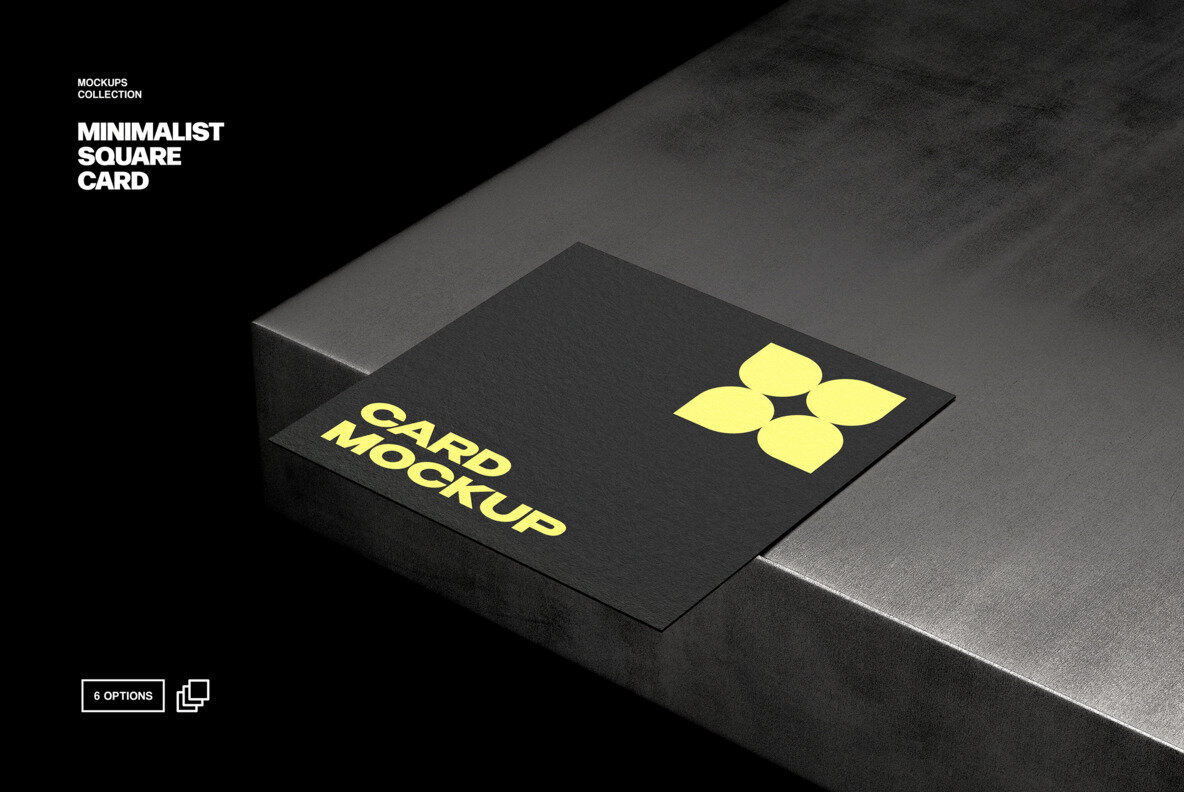 Minimalist Square Card Mockup 1