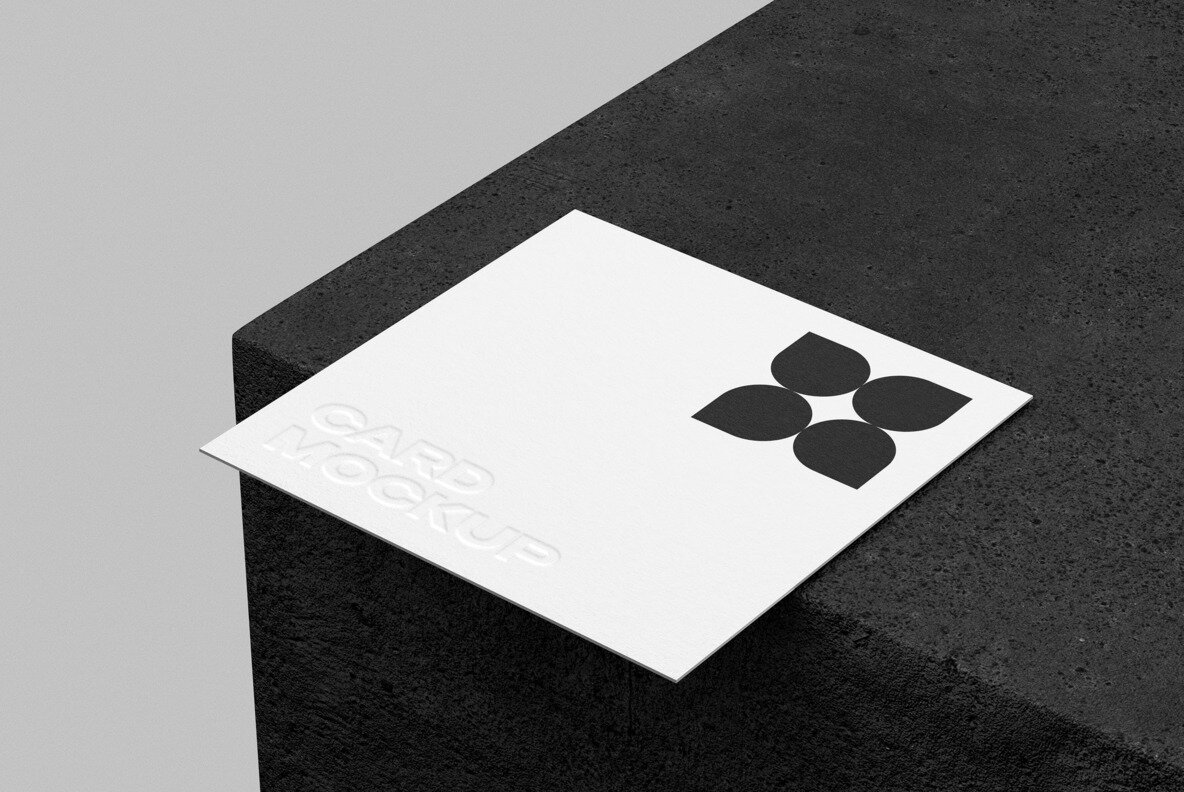 Minimalist Square Card Mockup 5