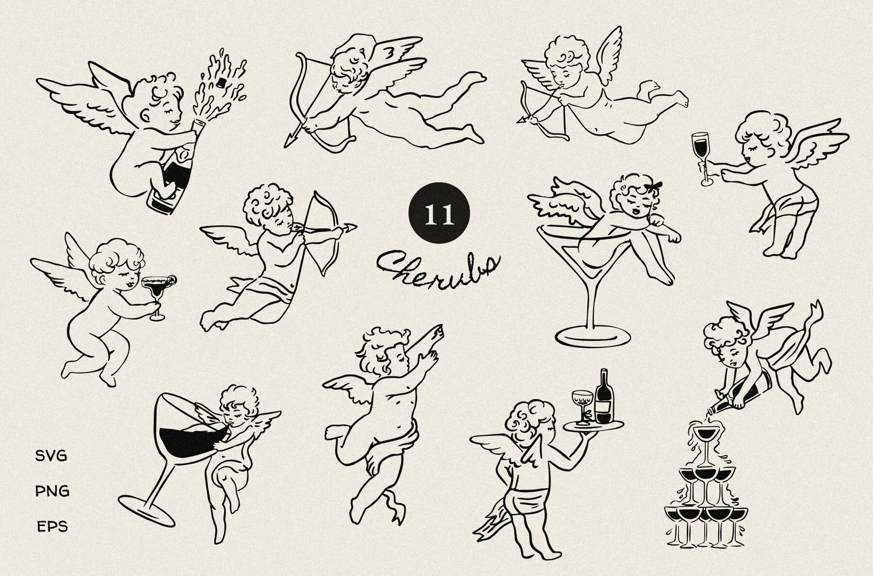 206 Whimsical Wedding Summer Clipart Bundle 7