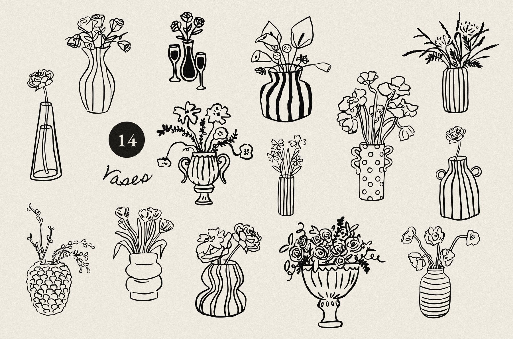 206 Whimsical Wedding Summer Clipart Bundle 9