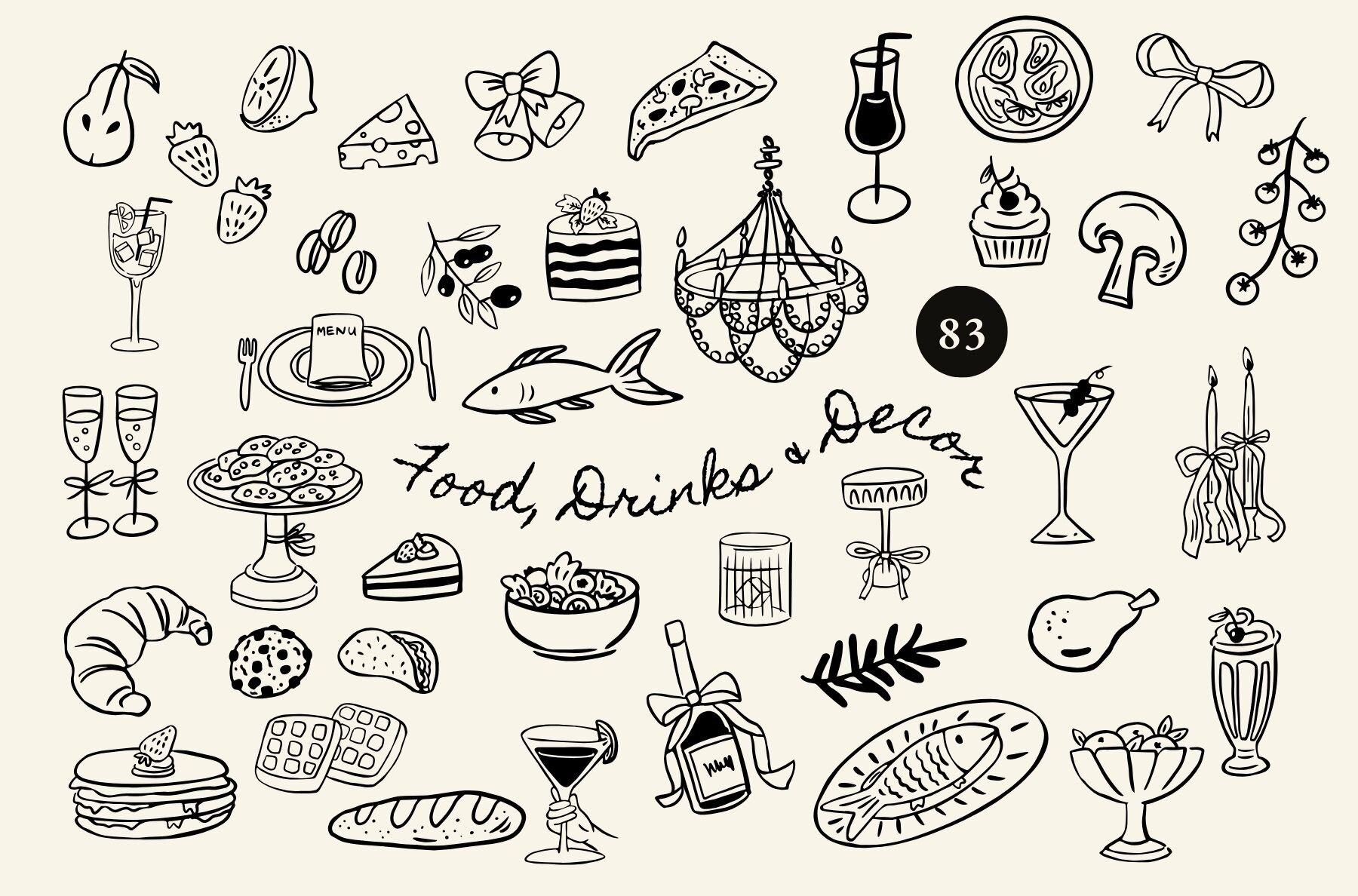 206 Whimsical Wedding Summer Clipart Bundle 14