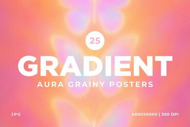 25 Grainy Gradient Aura Posters