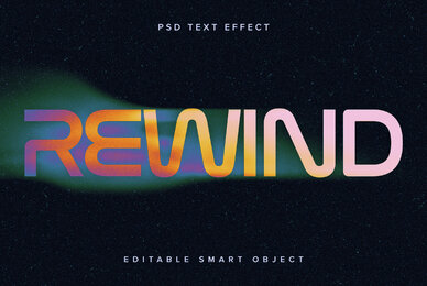 Colourful Smudge Text Effect Mockup