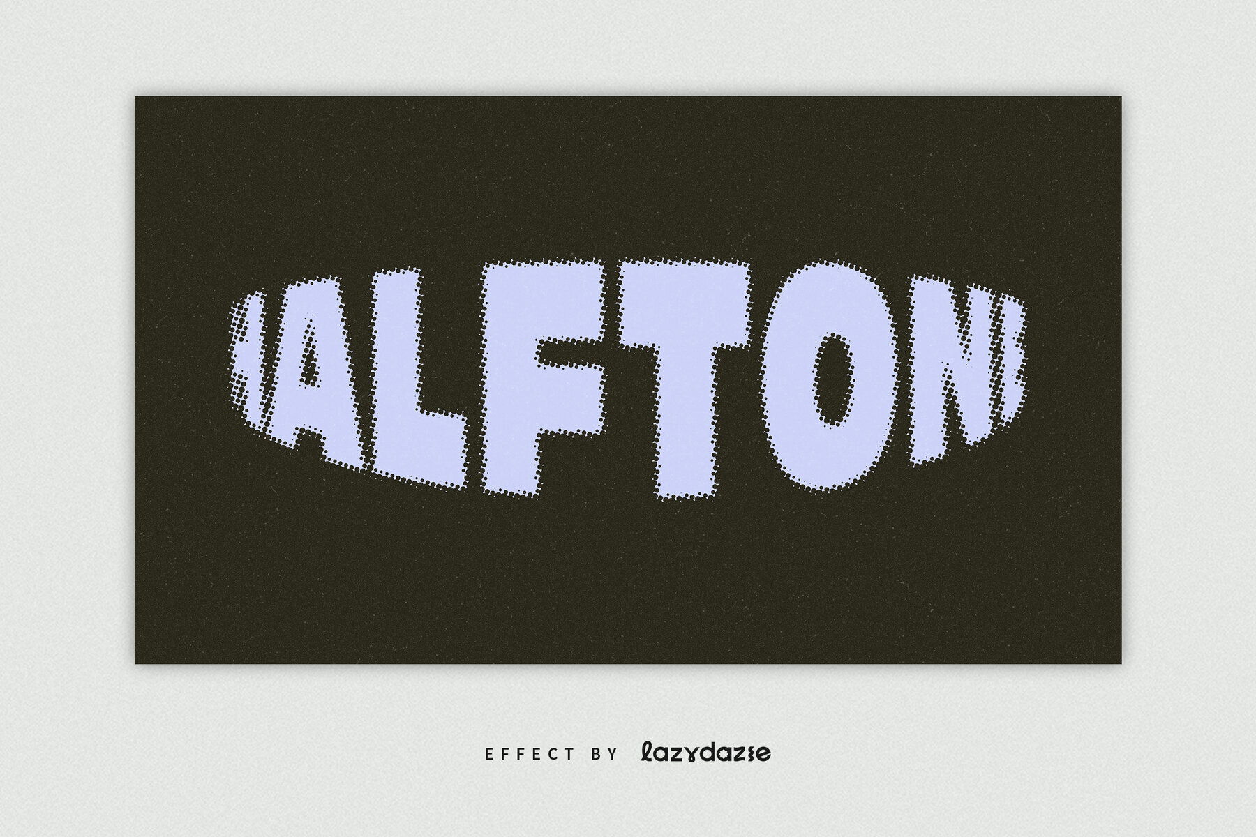 Warped Halftone Text Effect Mockup 2