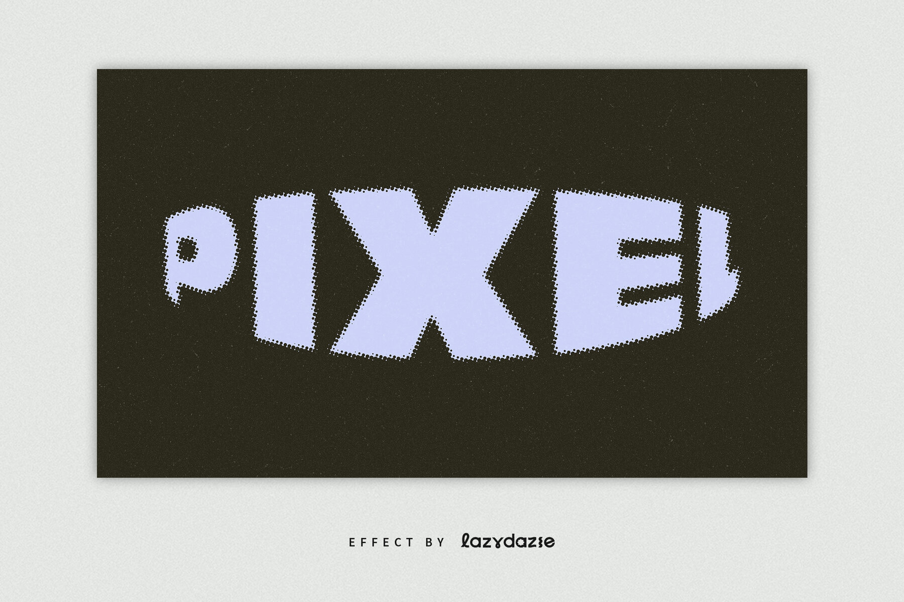 Warped Halftone Text Effect Mockup 3