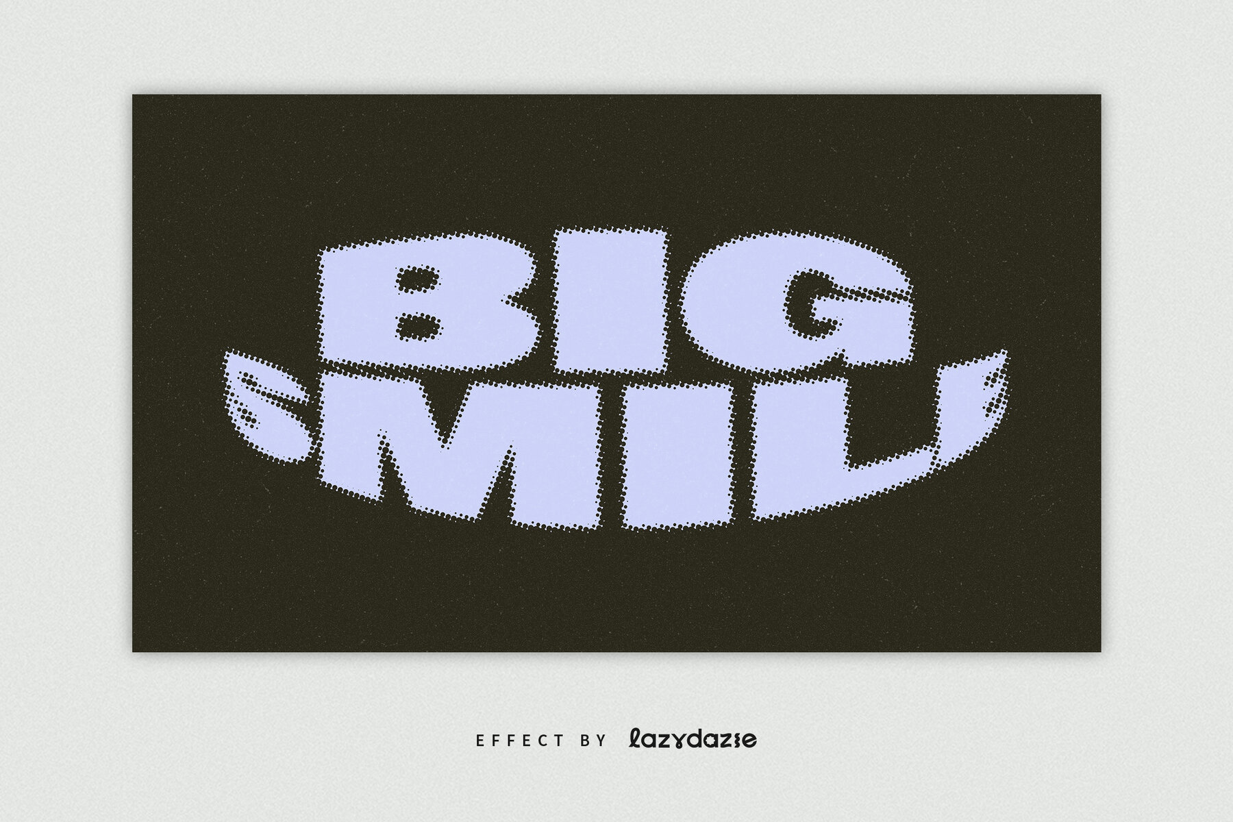 Warped Halftone Text Effect Mockup 5