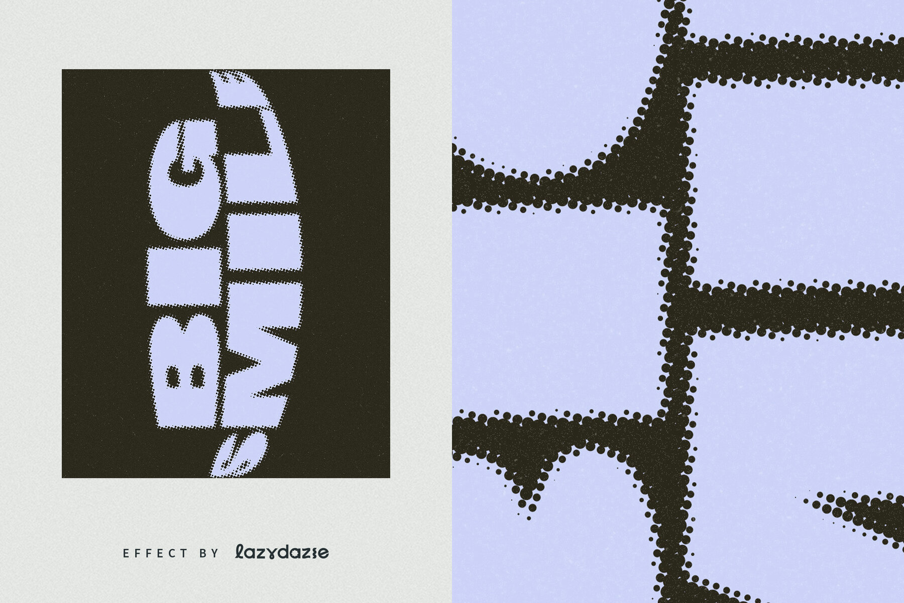 Warped Halftone Text Effect Mockup 6