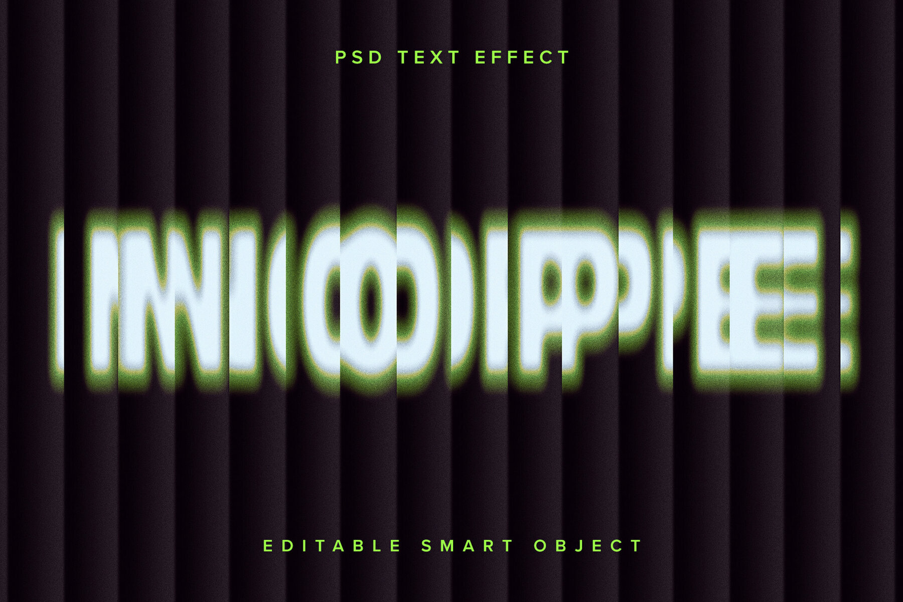 Reeded Glass Text Effect Mockup 1