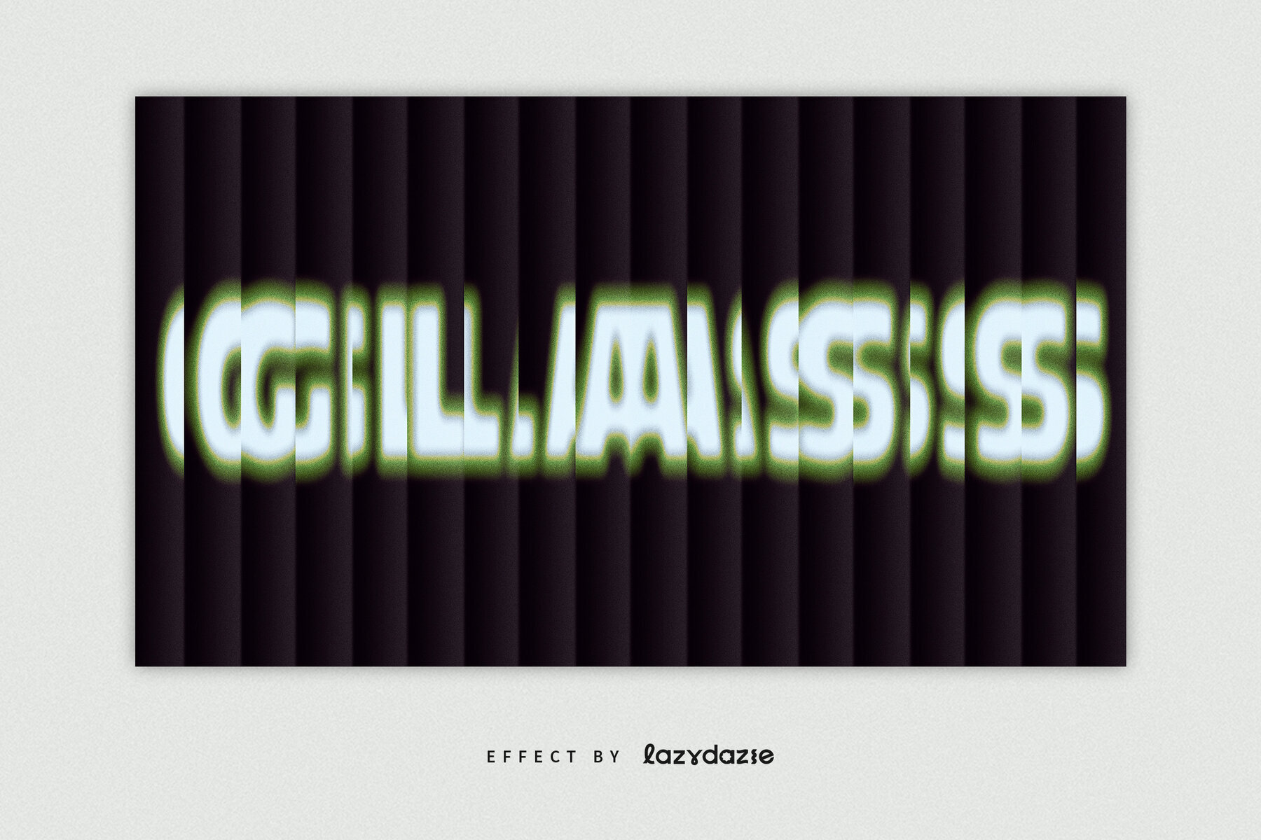Reeded Glass Text Effect Mockup 2