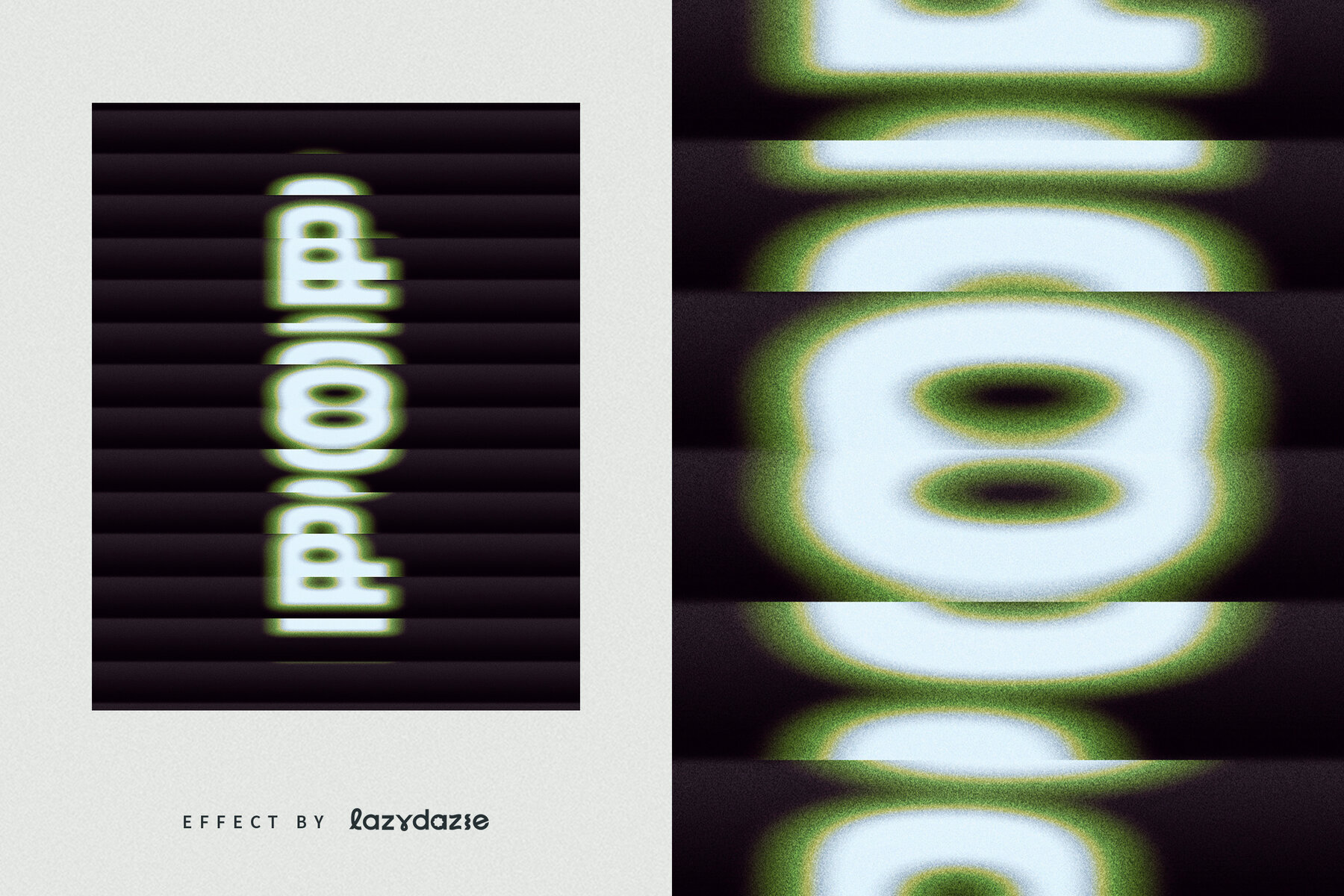 Reeded Glass Text Effect Mockup 6