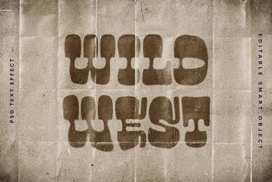 Vintage Paper Text Effect Mockup