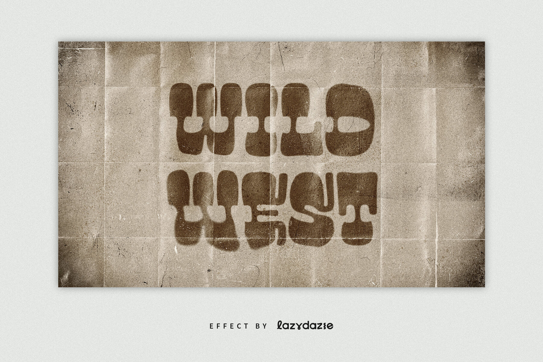 Vintage Paper Text Effect Mockup 2