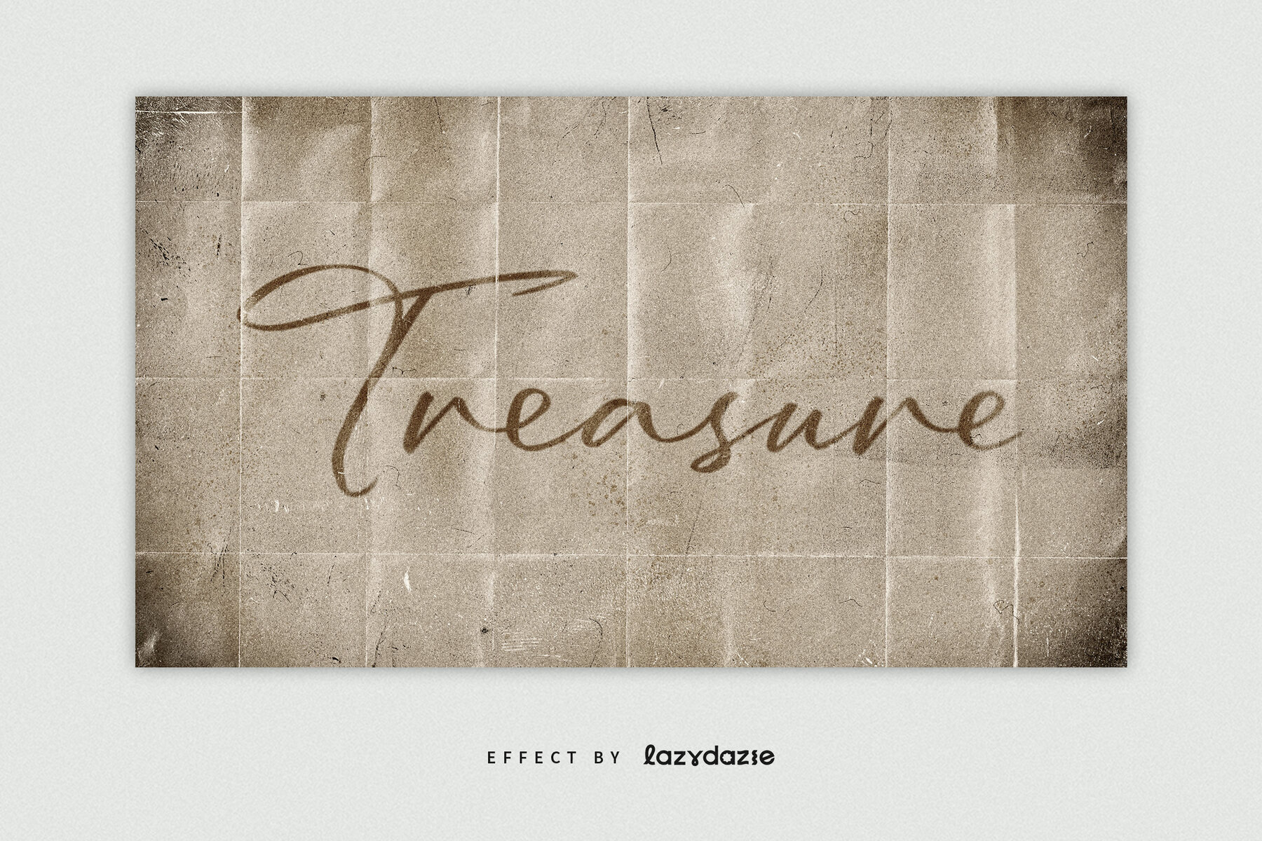 Vintage Paper Text Effect Mockup 3