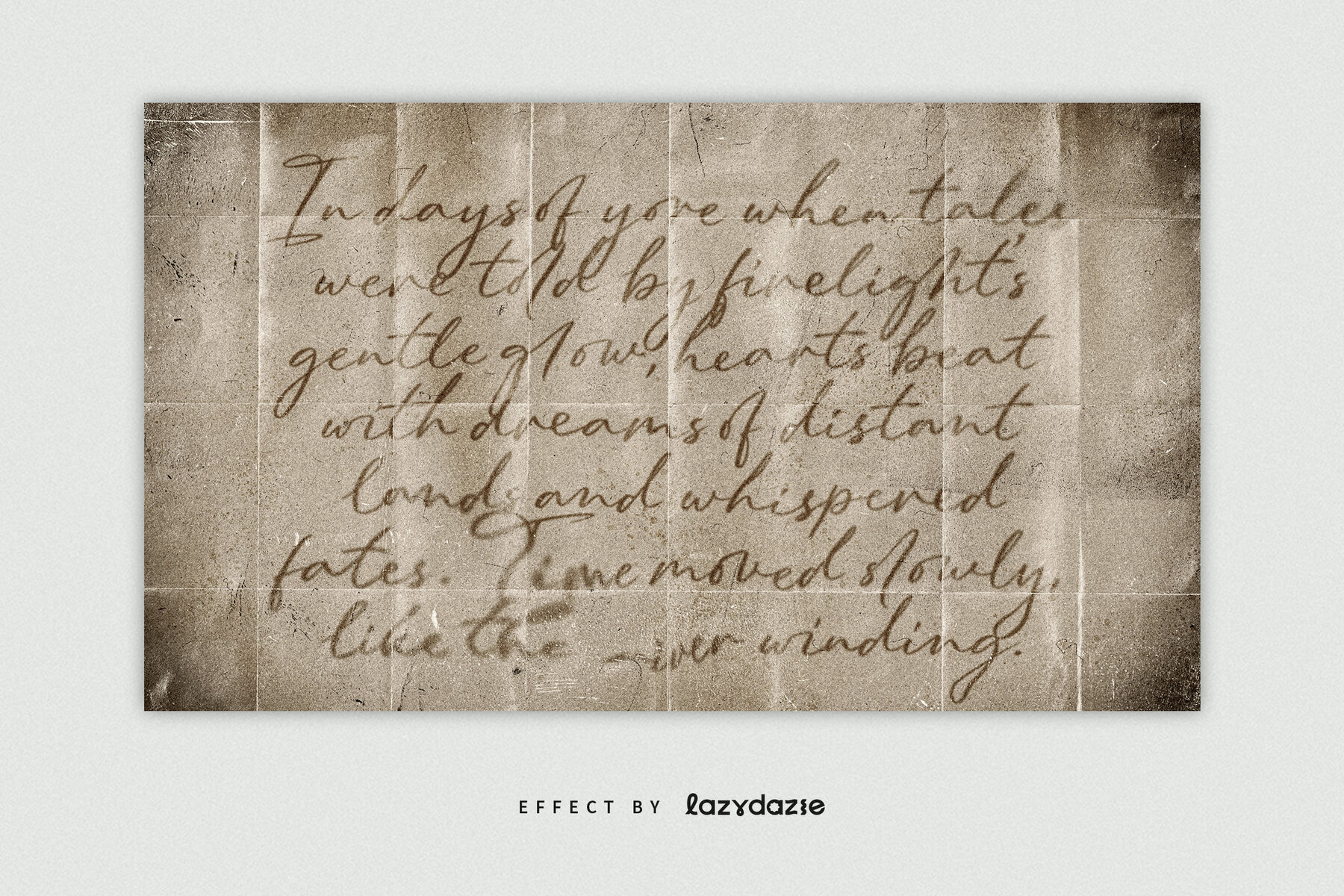 Vintage Paper Text Effect Mockup 4