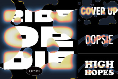 Distorted Shapes Text Effect Mockup