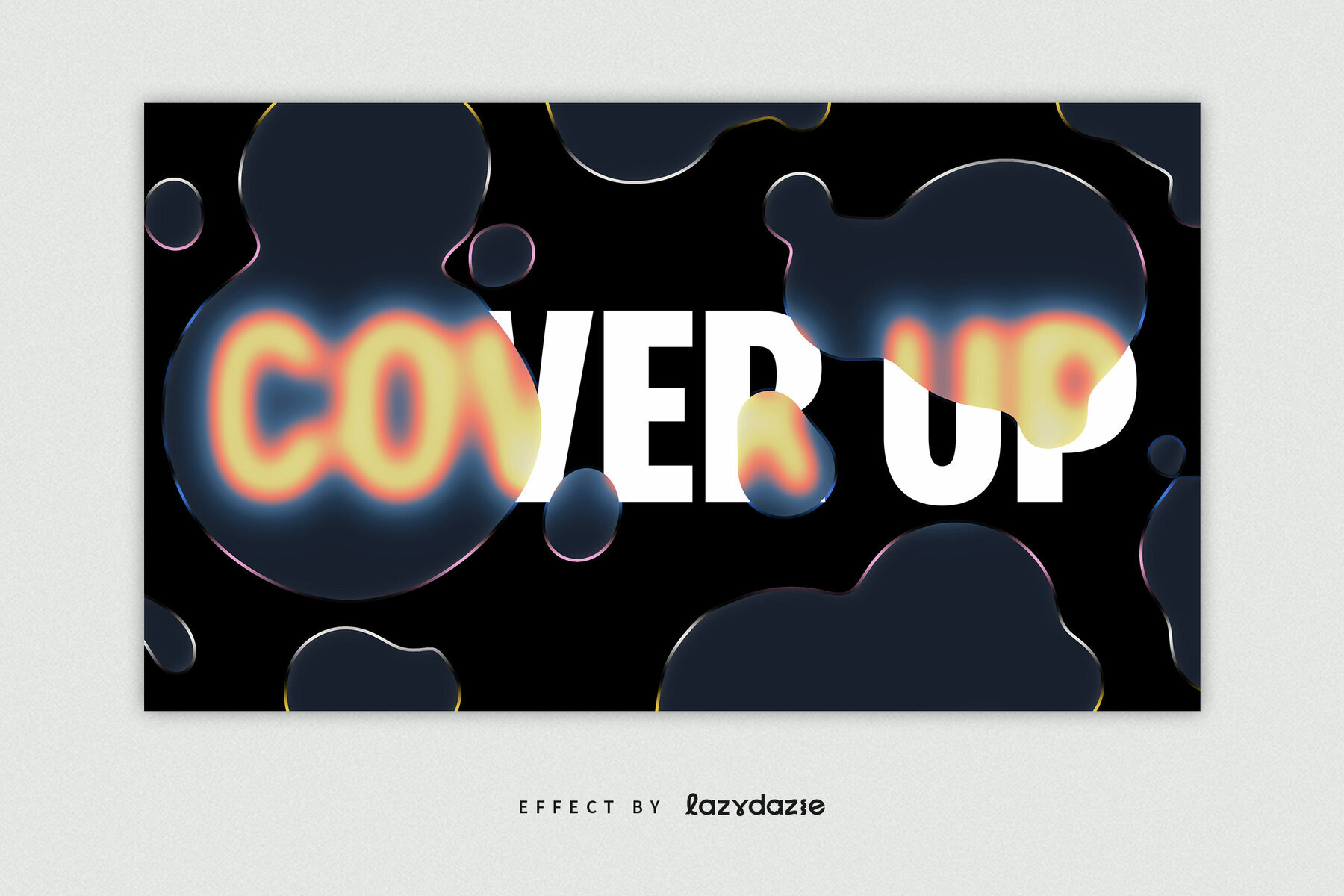 Distorted Shapes Text Effect Mockup 2