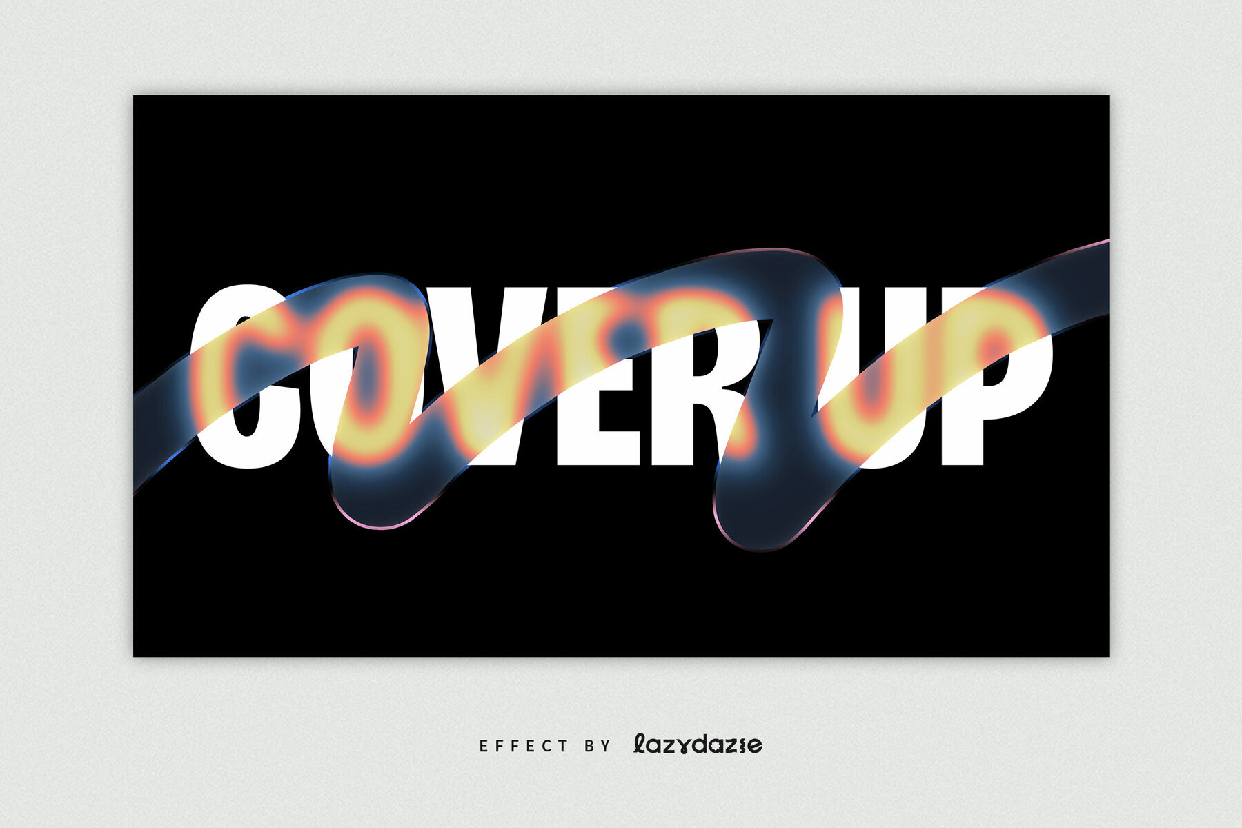Distorted Shapes Text Effect Mockup 3