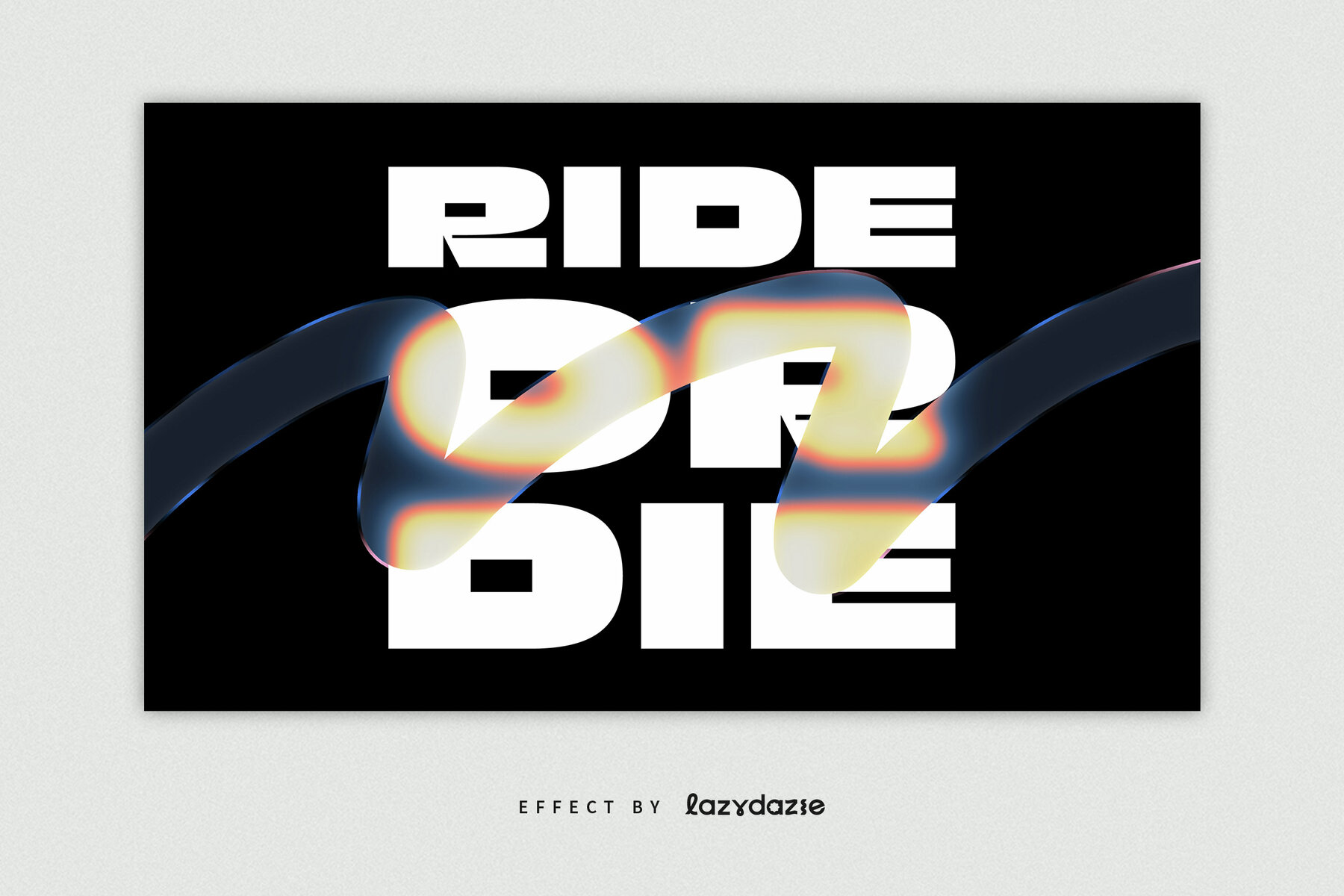 Distorted Shapes Text Effect Mockup 4