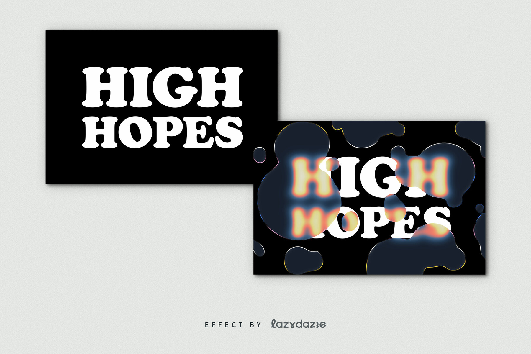 Distorted Shapes Text Effect Mockup 7