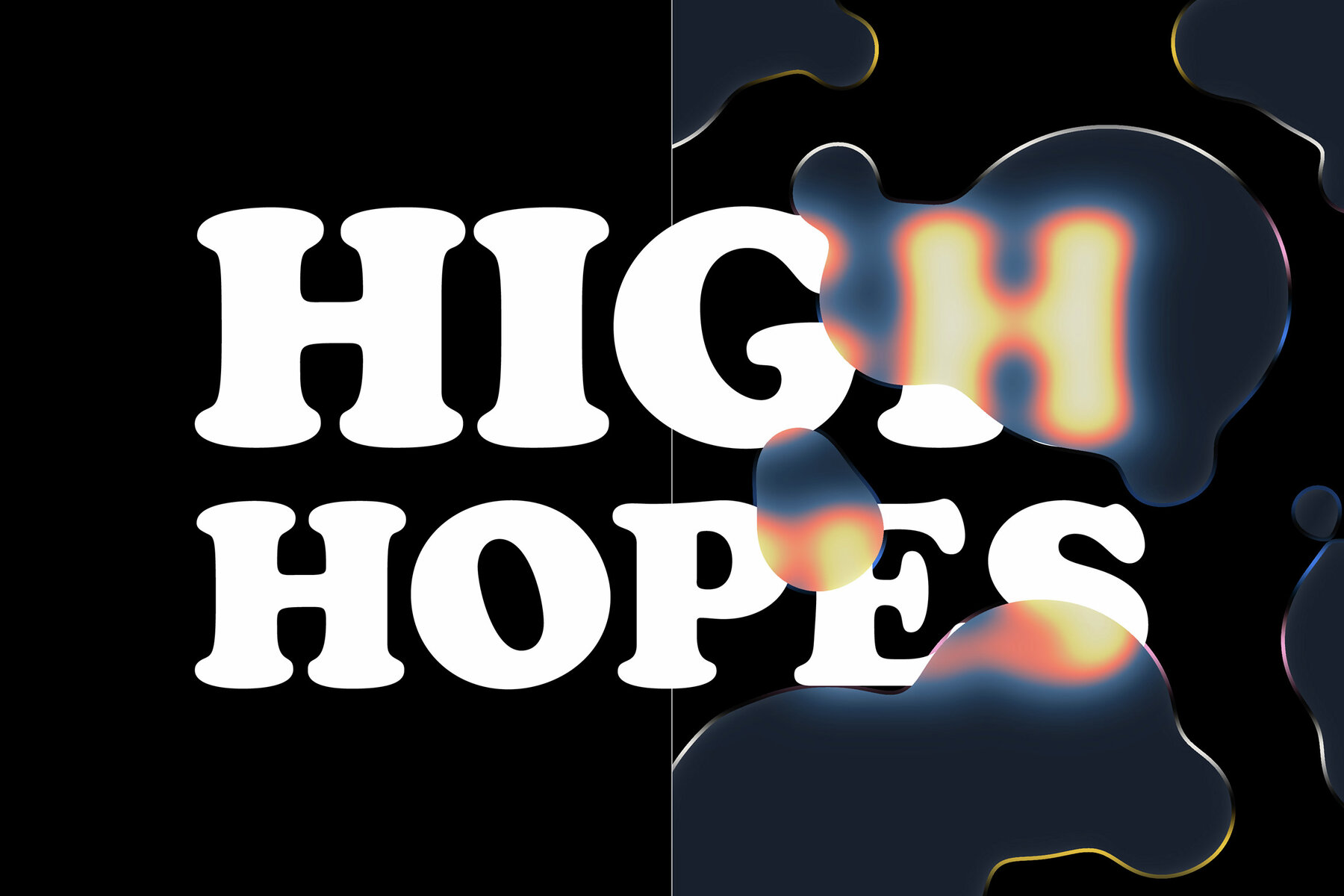 Distorted Shapes Text Effect Mockup 8