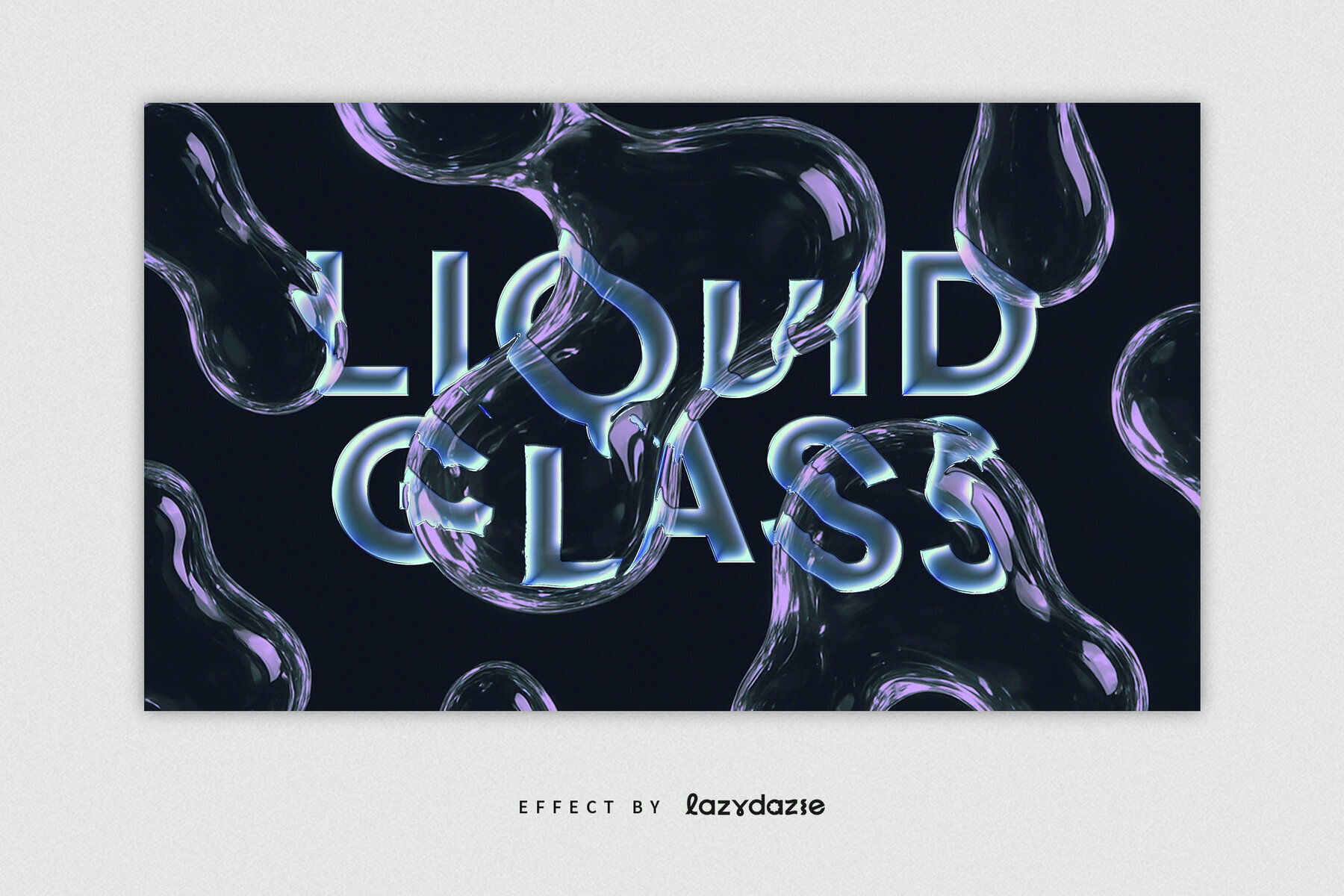 Distorted Liquid Glass Text Effect Mockup 2