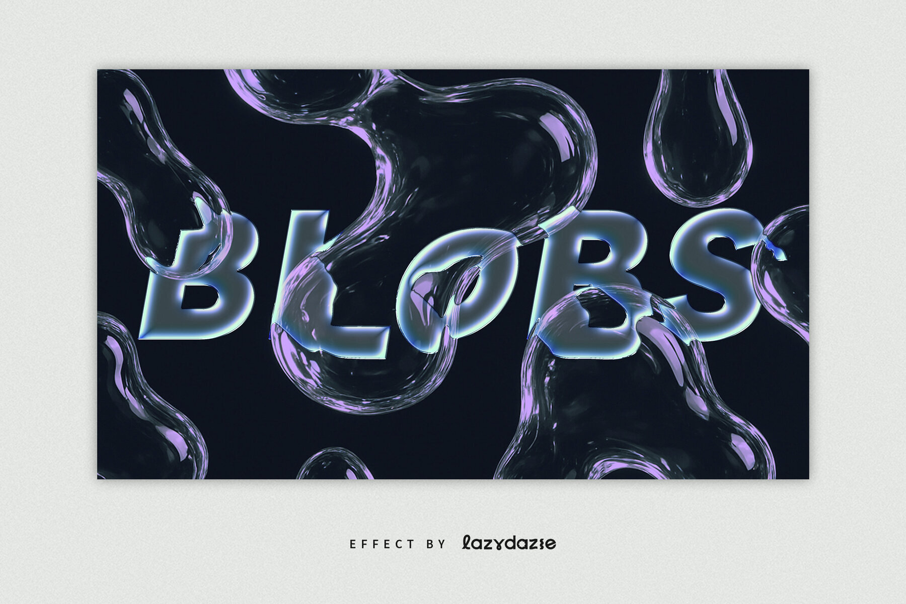 Distorted Liquid Glass Text Effect Mockup 3