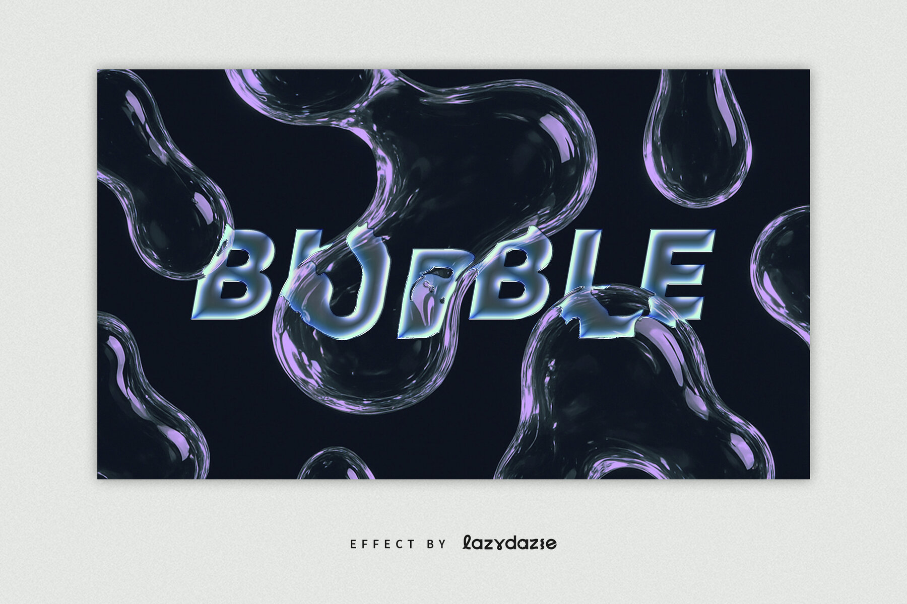 Distorted Liquid Glass Text Effect Mockup 4