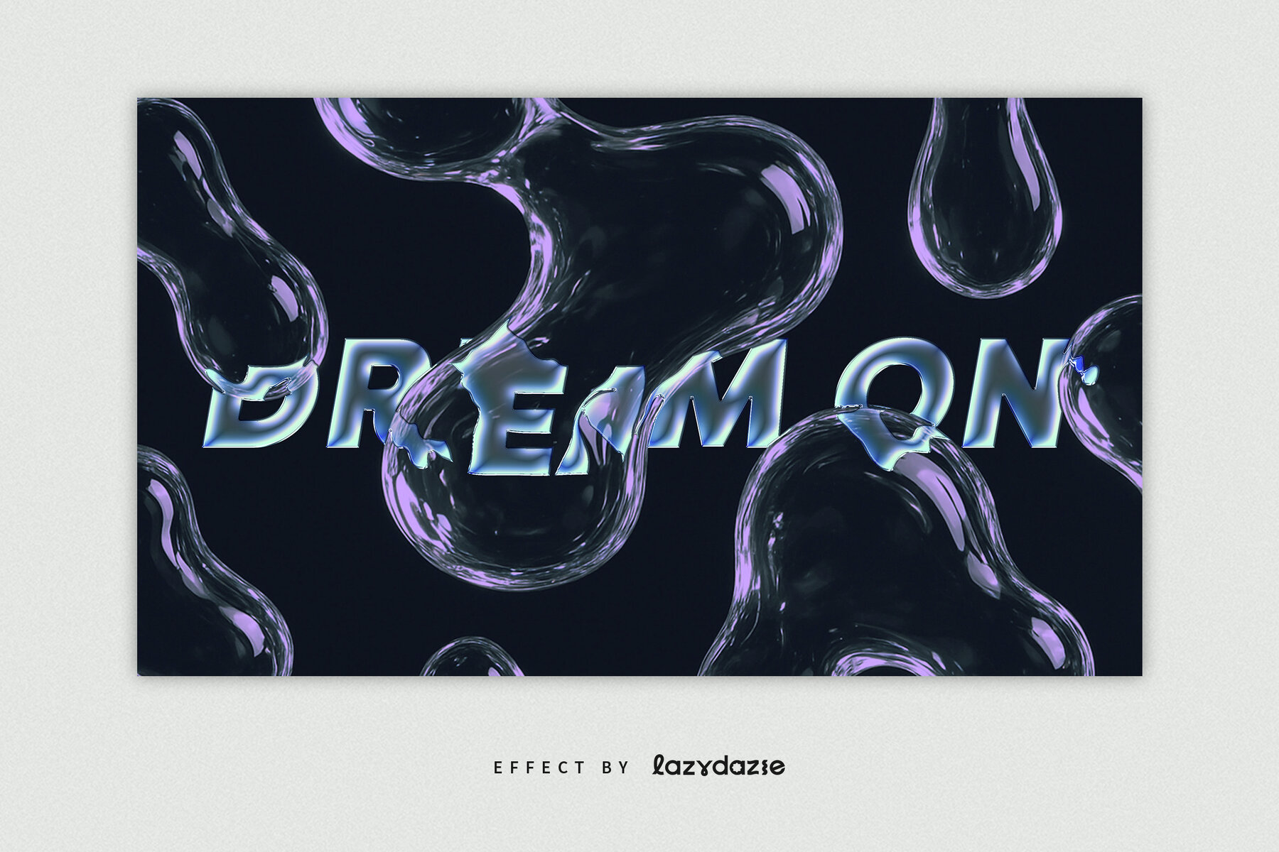 Distorted Liquid Glass Text Effect Mockup 5