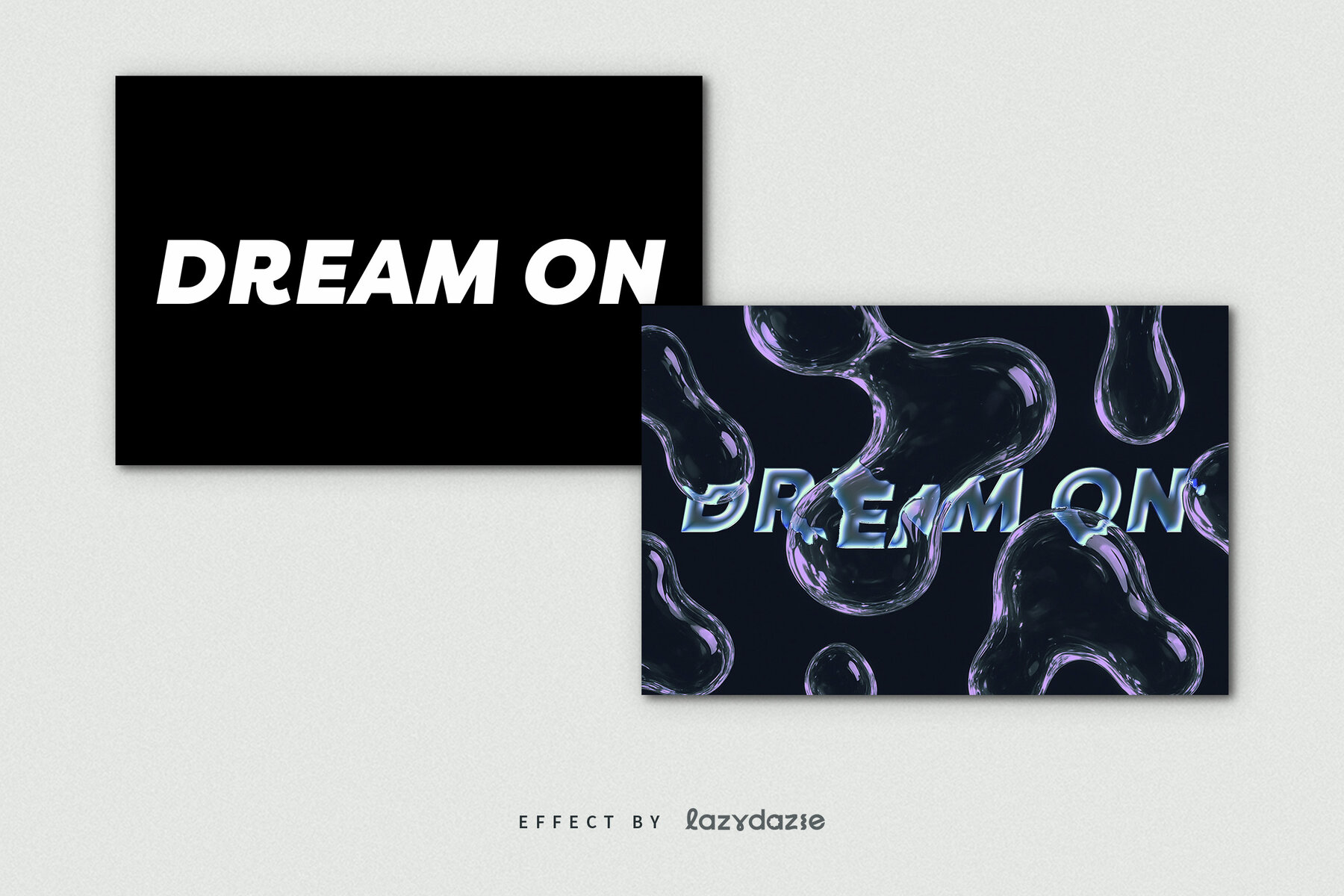 Distorted Liquid Glass Text Effect Mockup 7