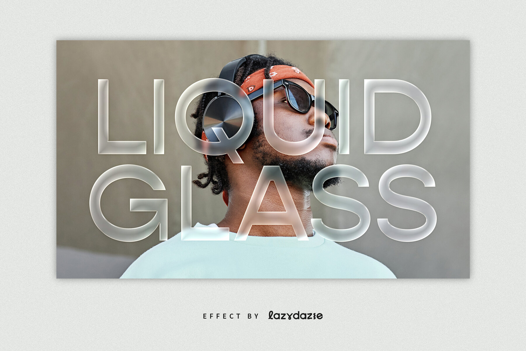 Liquid Glass Text Effect Mockup 4