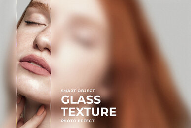 Glass Texture Image Effect Mockup