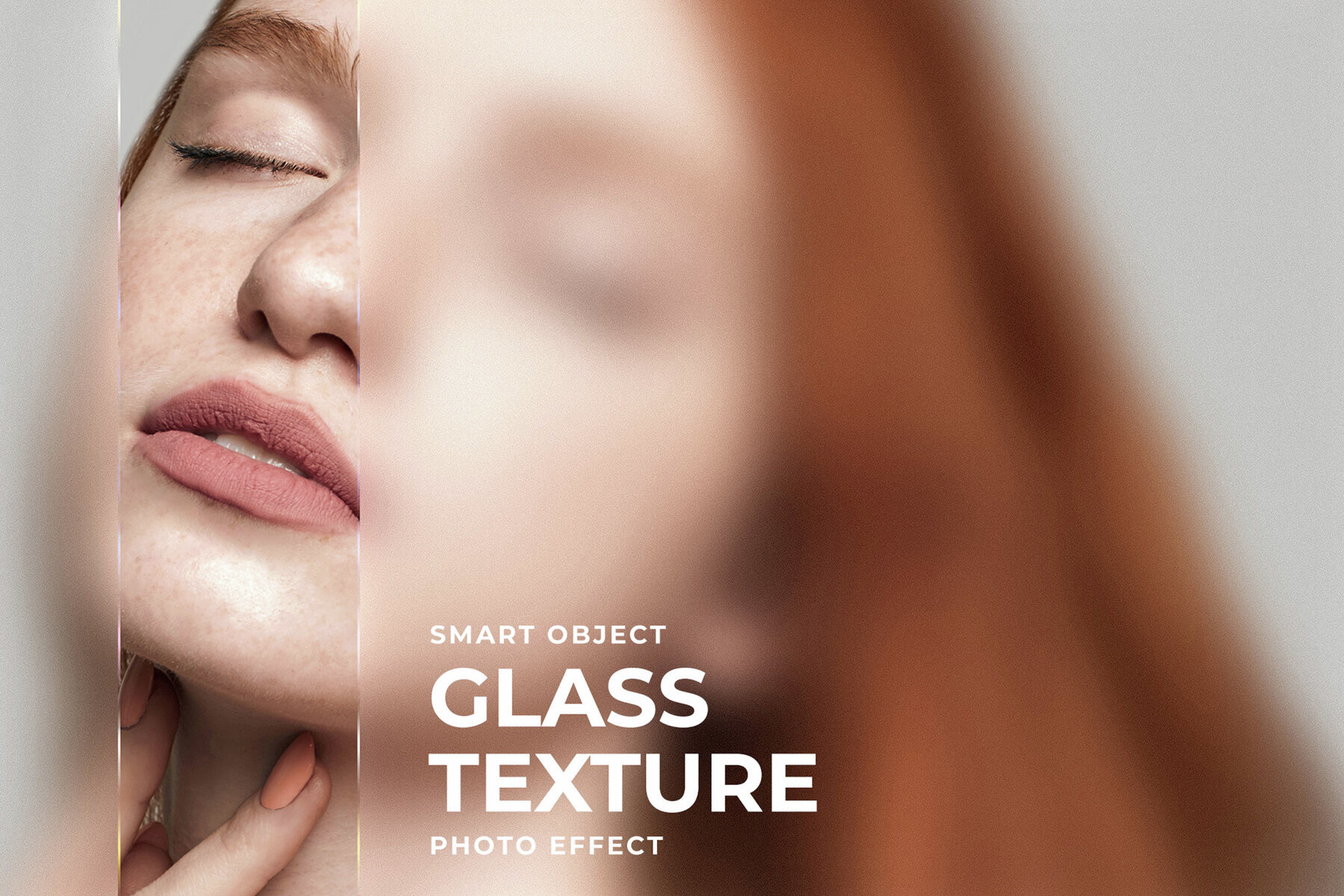 Glass Texture Image Effect Mockup 1