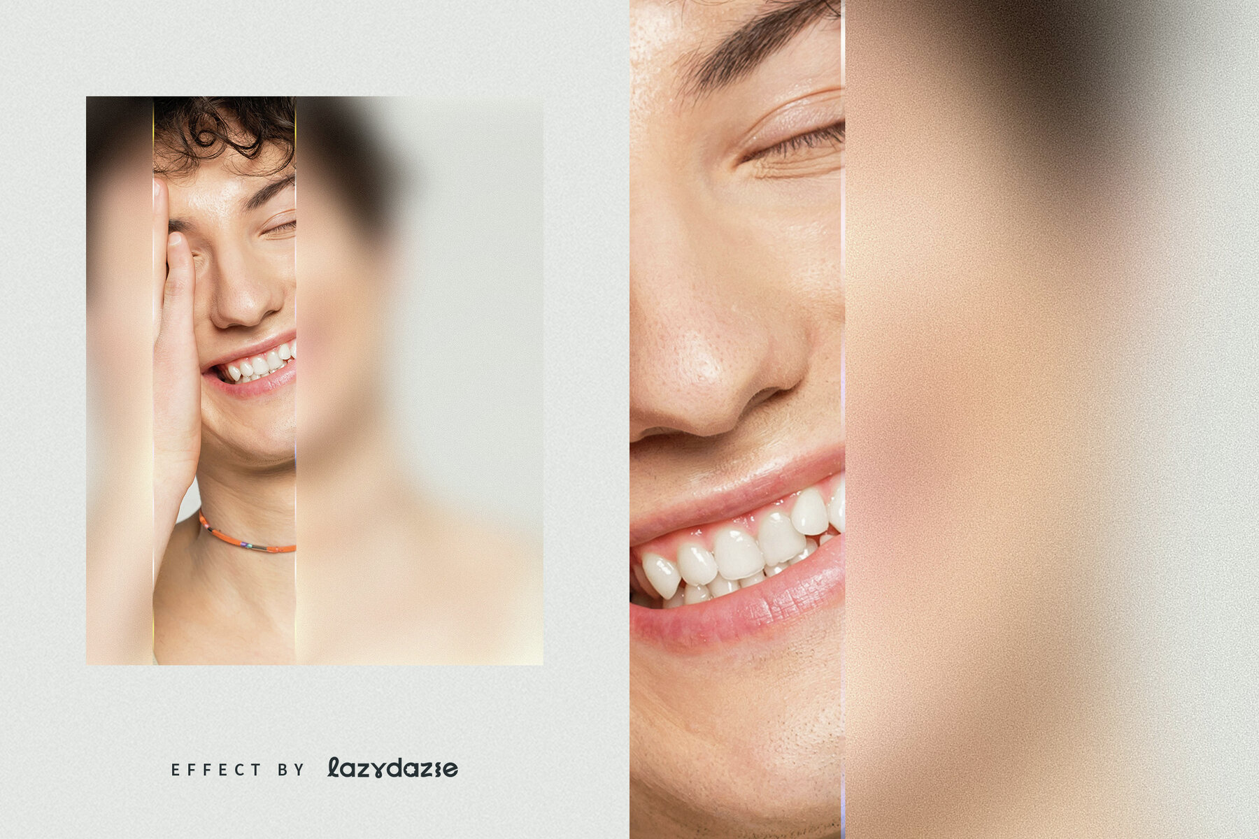 Glass Texture Image Effect Mockup 6