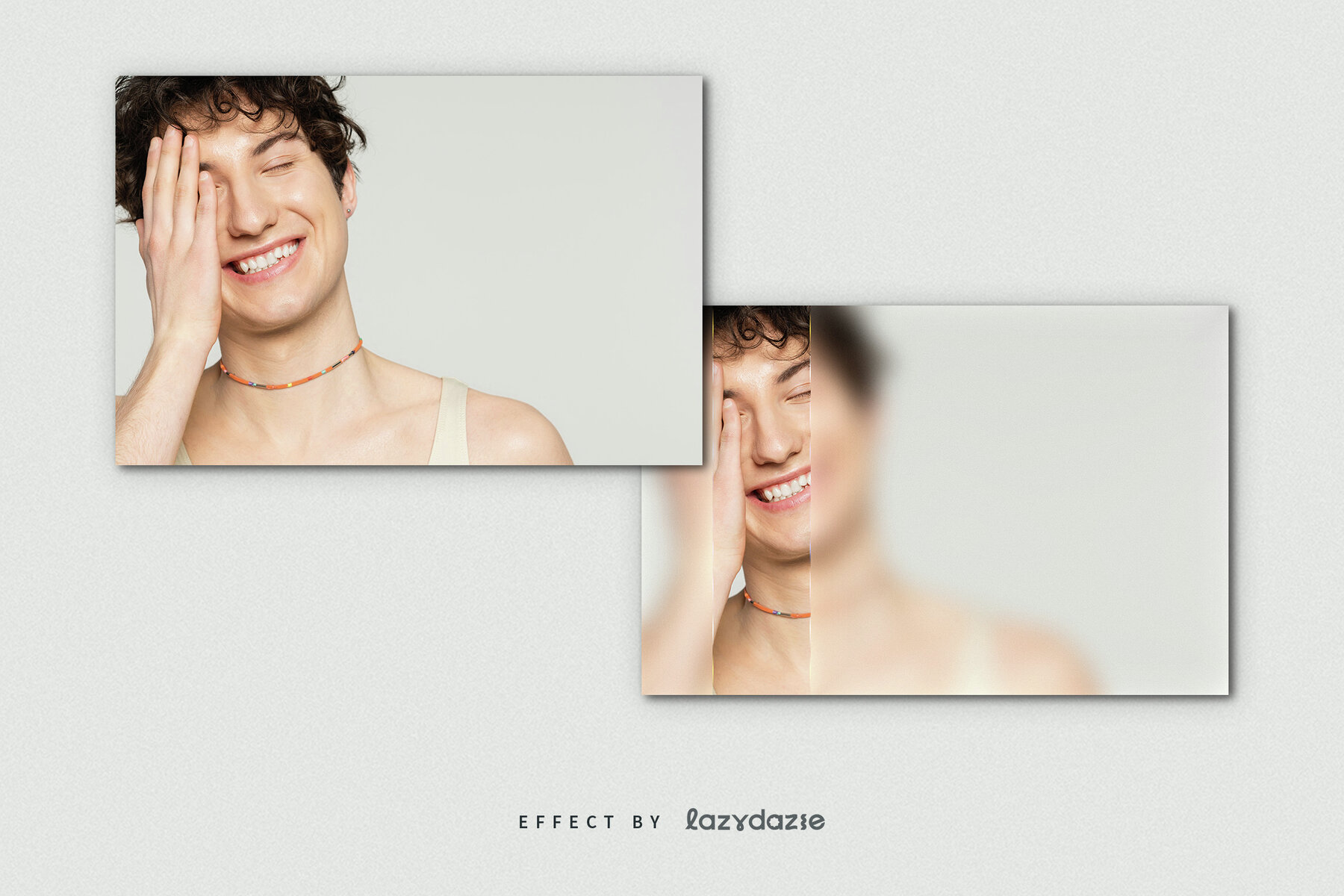 Glass Texture Image Effect Mockup 8