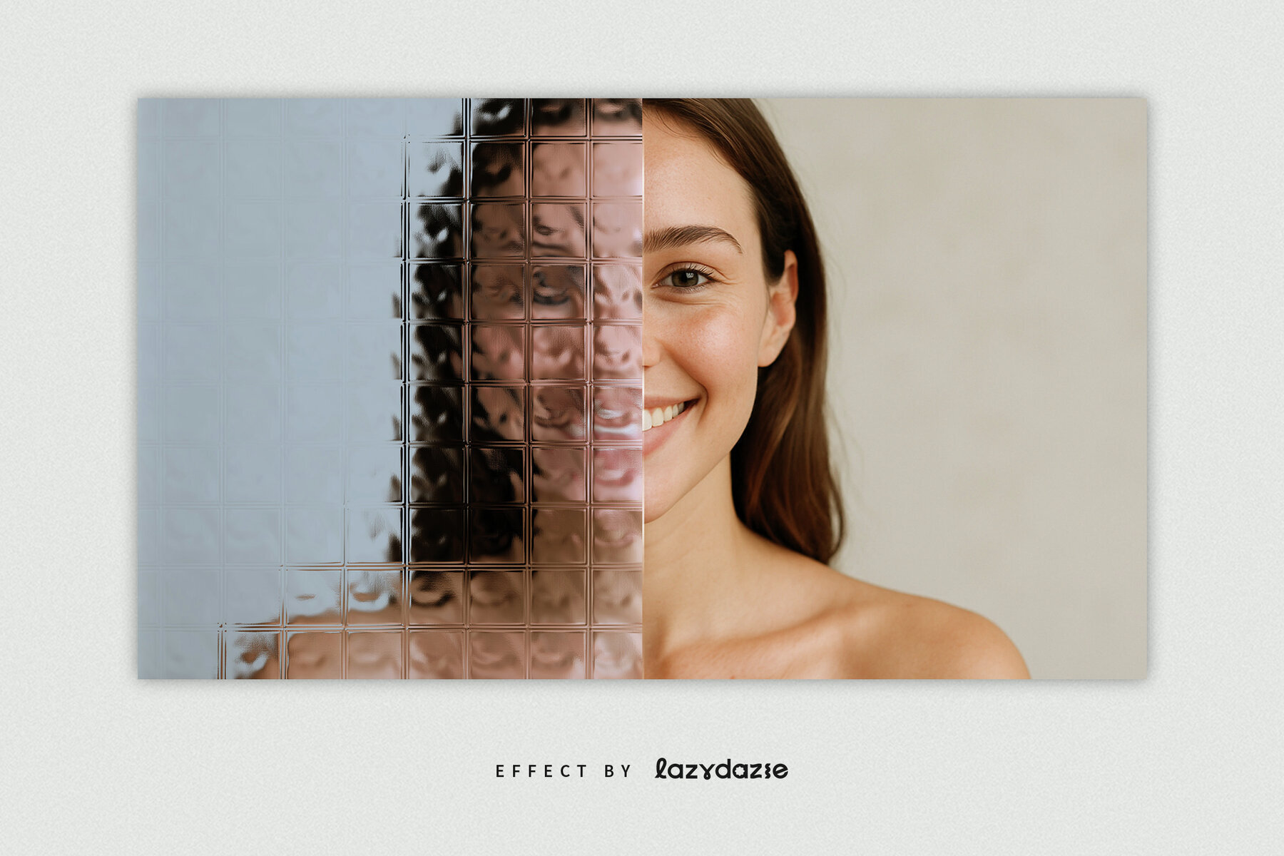 Glass Blocks Texture Image Effect Mockup 2