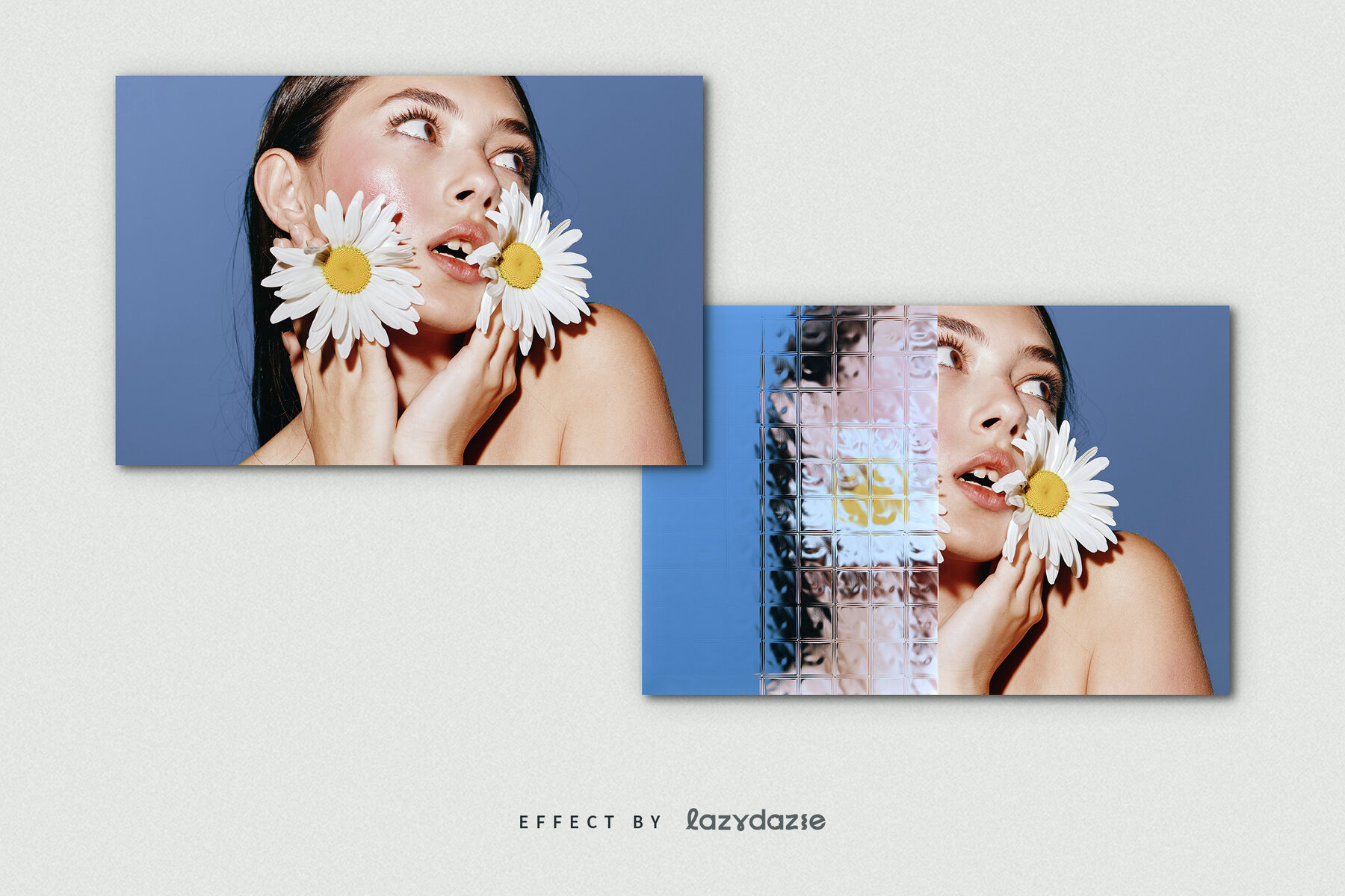 Glass Blocks Texture Image Effect Mockup 8