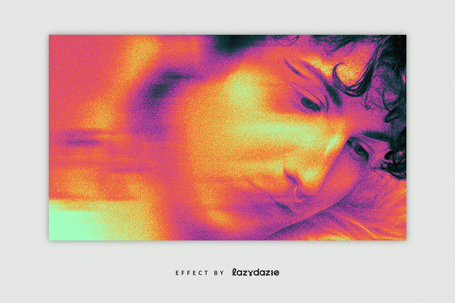 Colourful Acid Smudge Image Effect Mockup 2