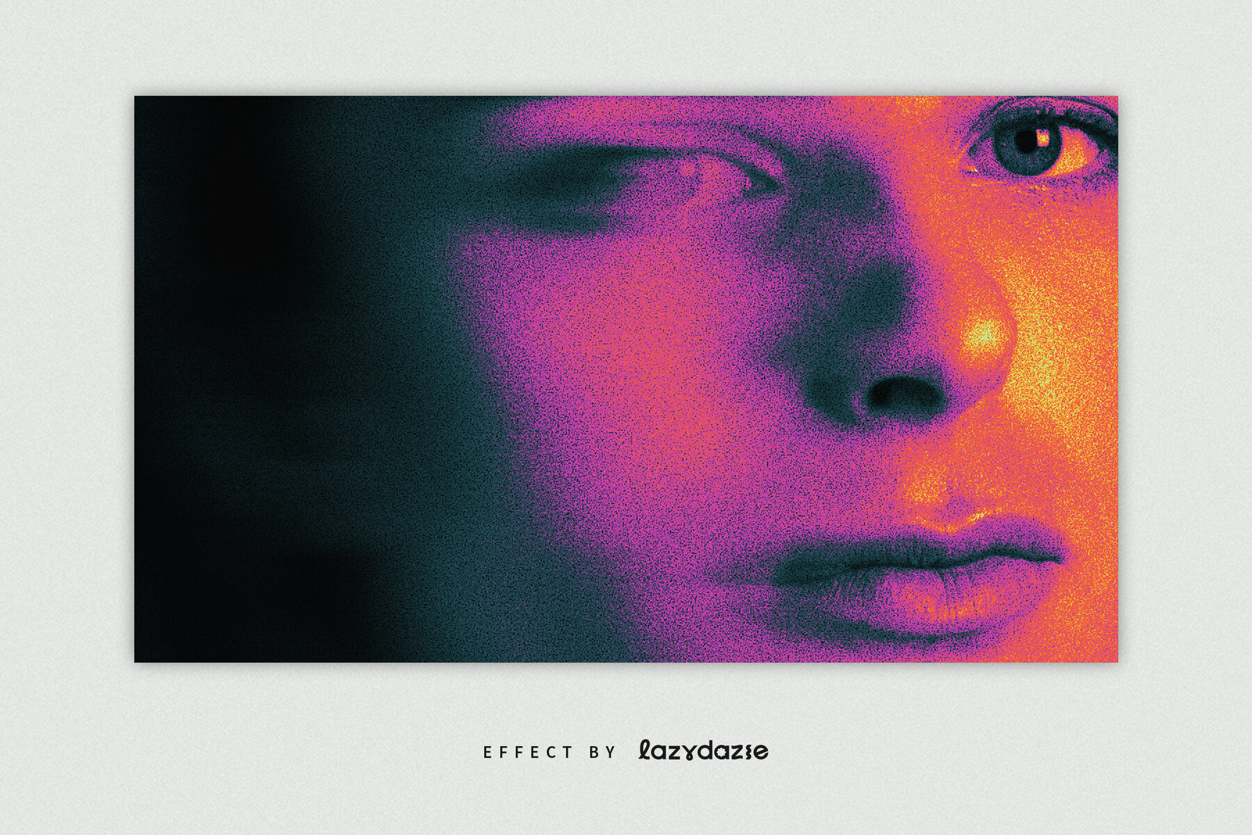 Colourful Acid Smudge Image Effect Mockup 4