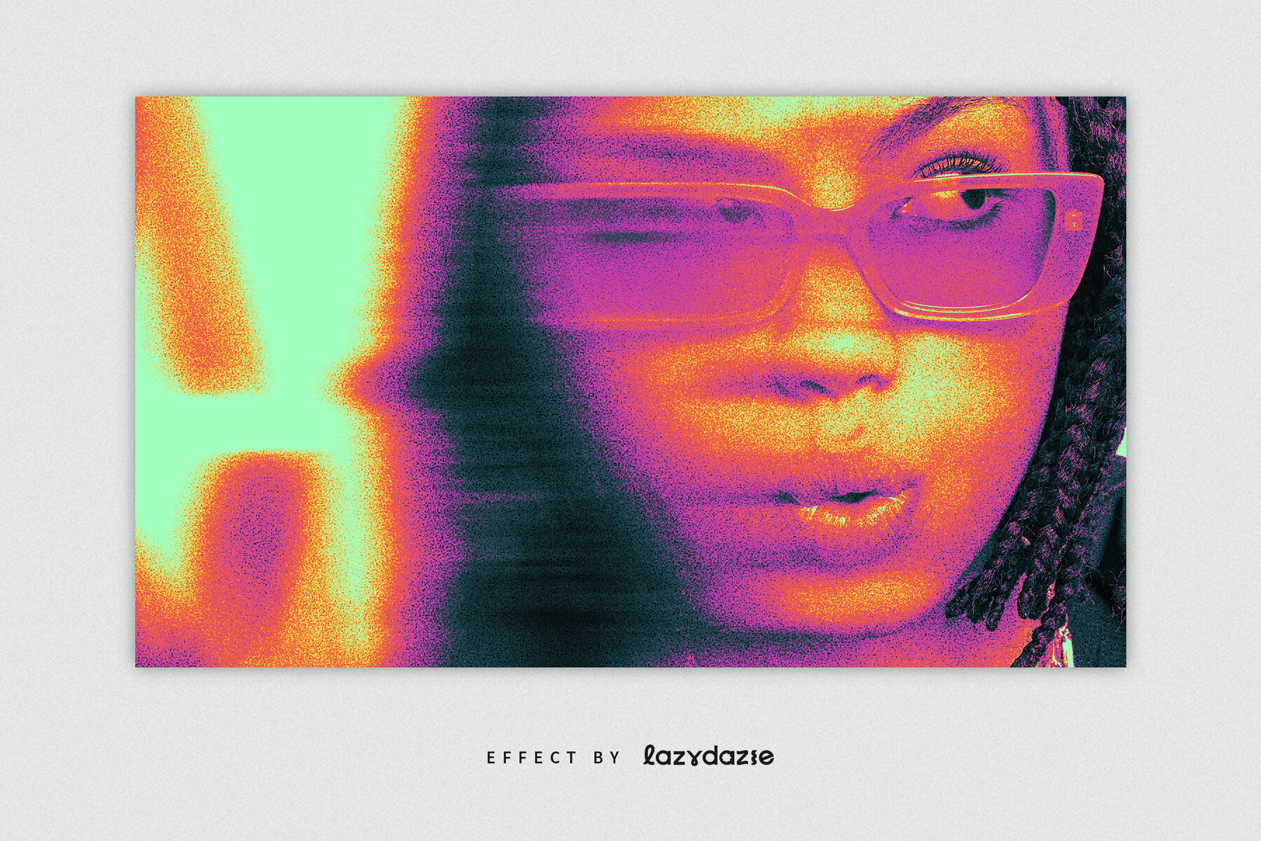 Colourful Acid Smudge Image Effect Mockup 5