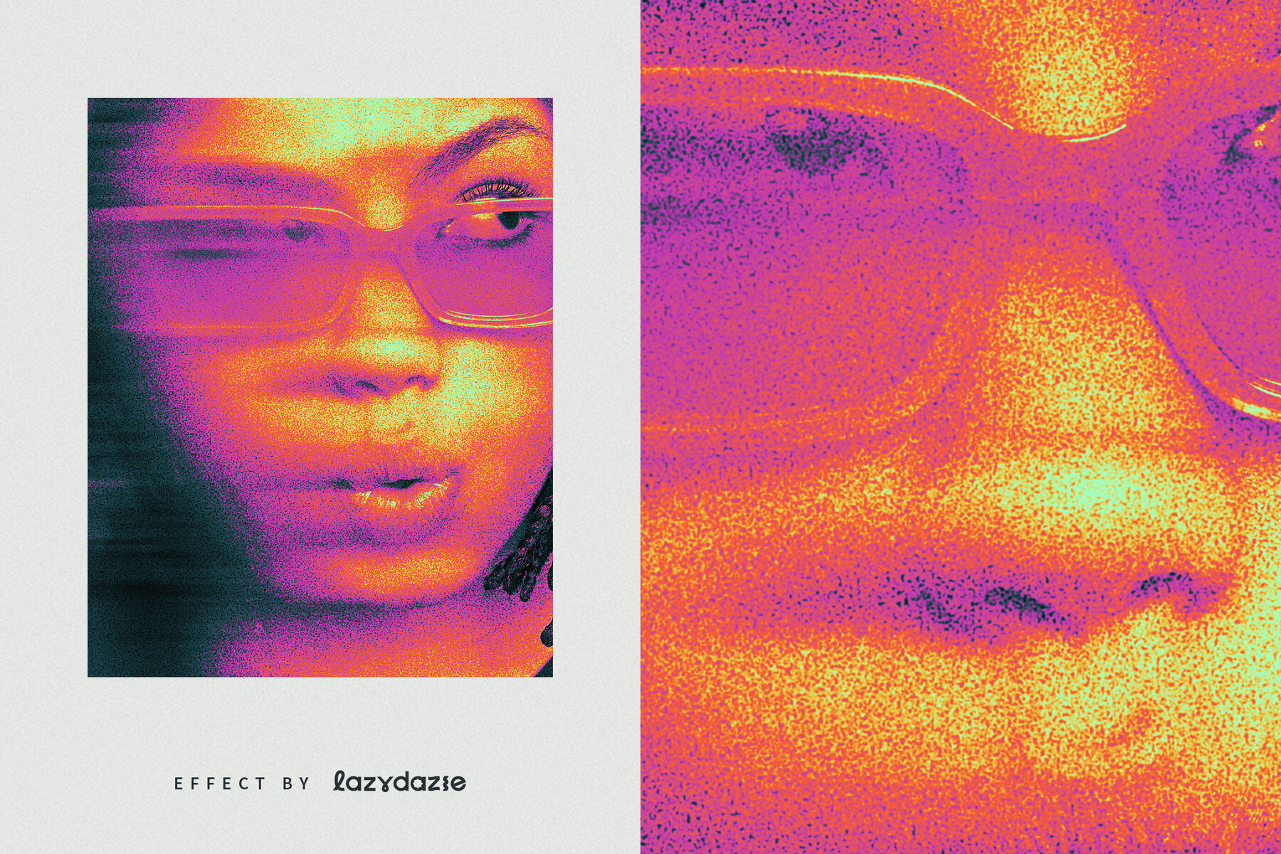 Colourful Acid Smudge Image Effect Mockup 6