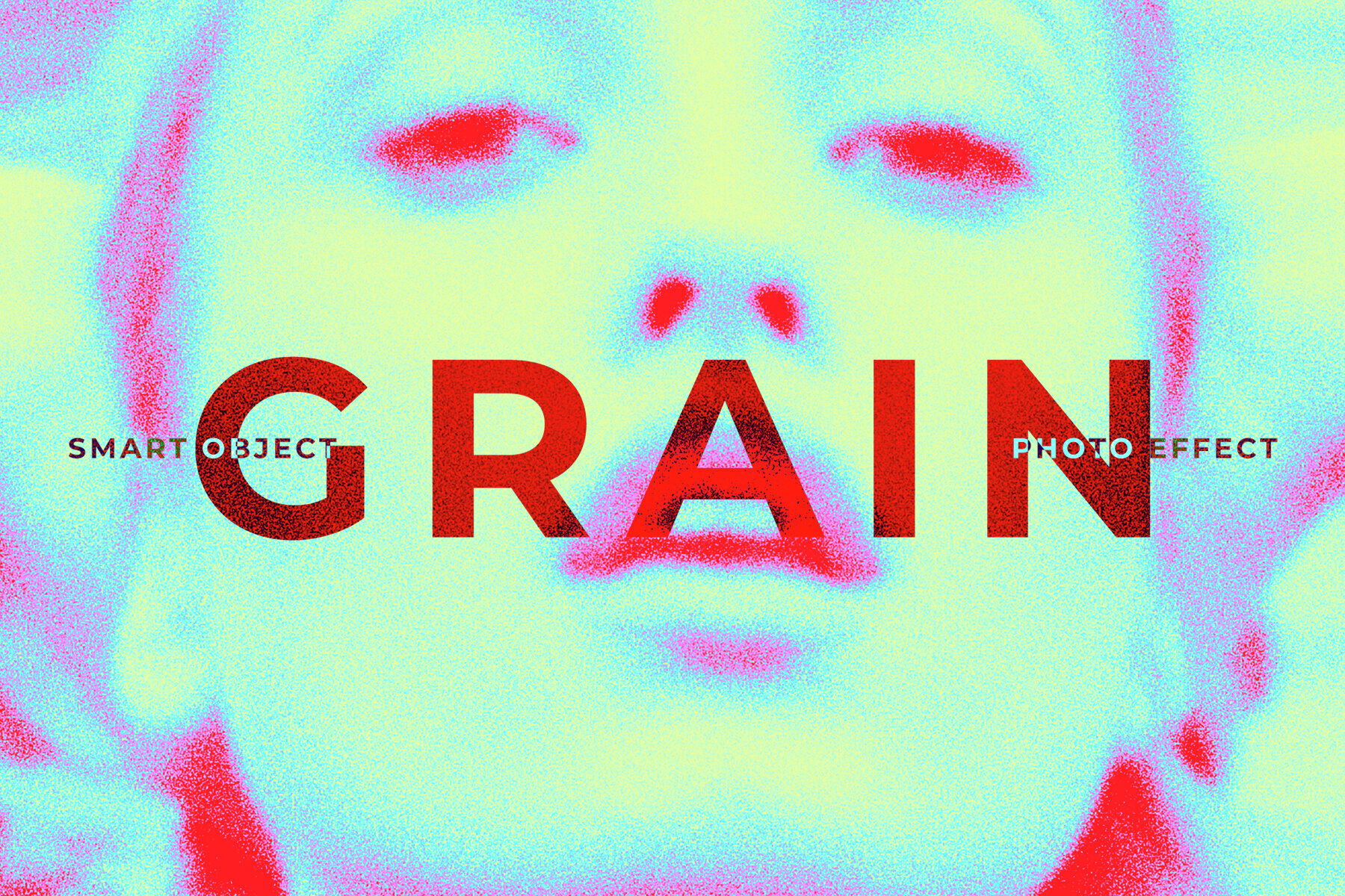 Colourful Grain Image Effect Mockup 1