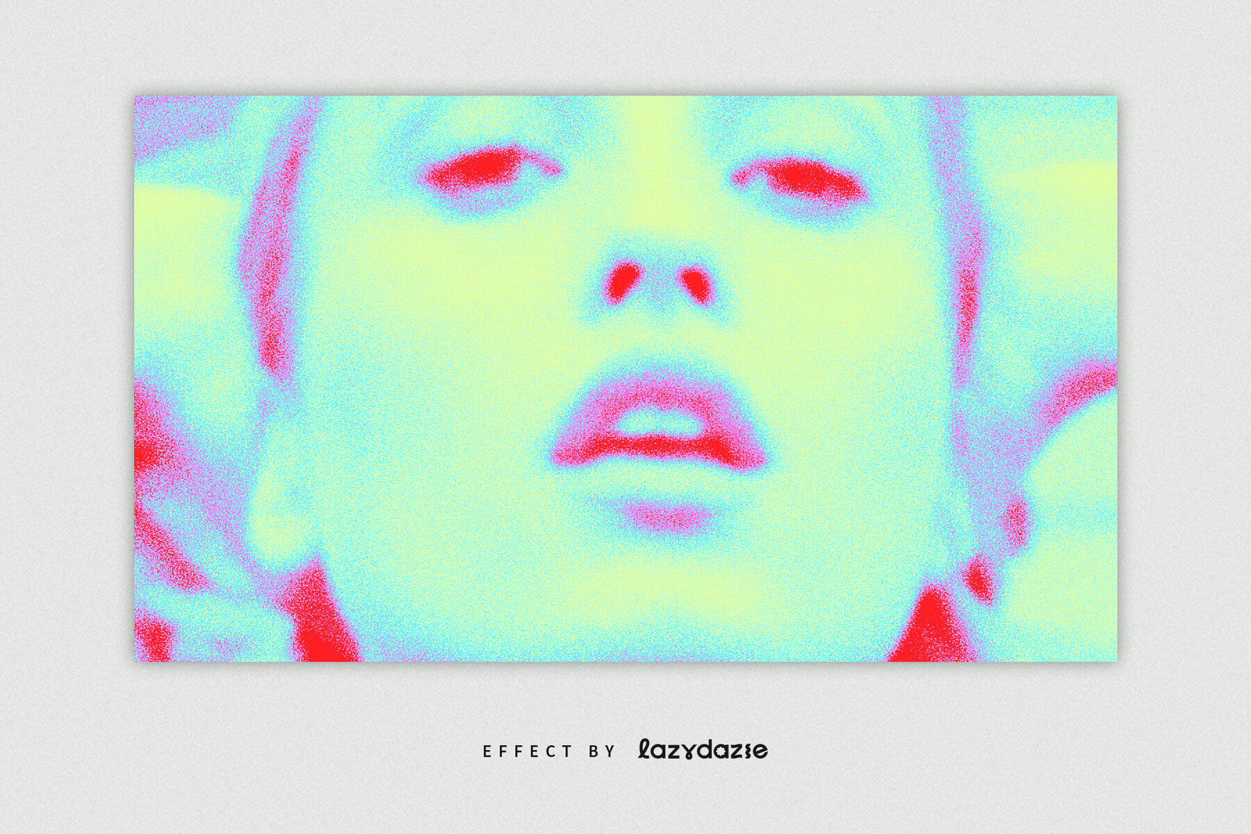 Colourful Grain Image Effect Mockup 2