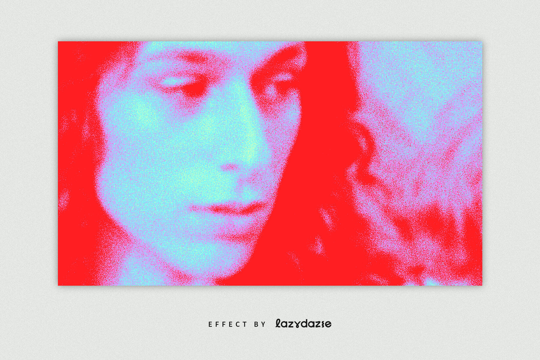 Colourful Grain Image Effect Mockup 3