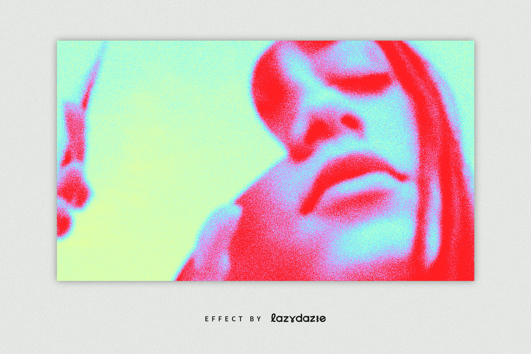 Colourful Grain Image Effect Mockup 4