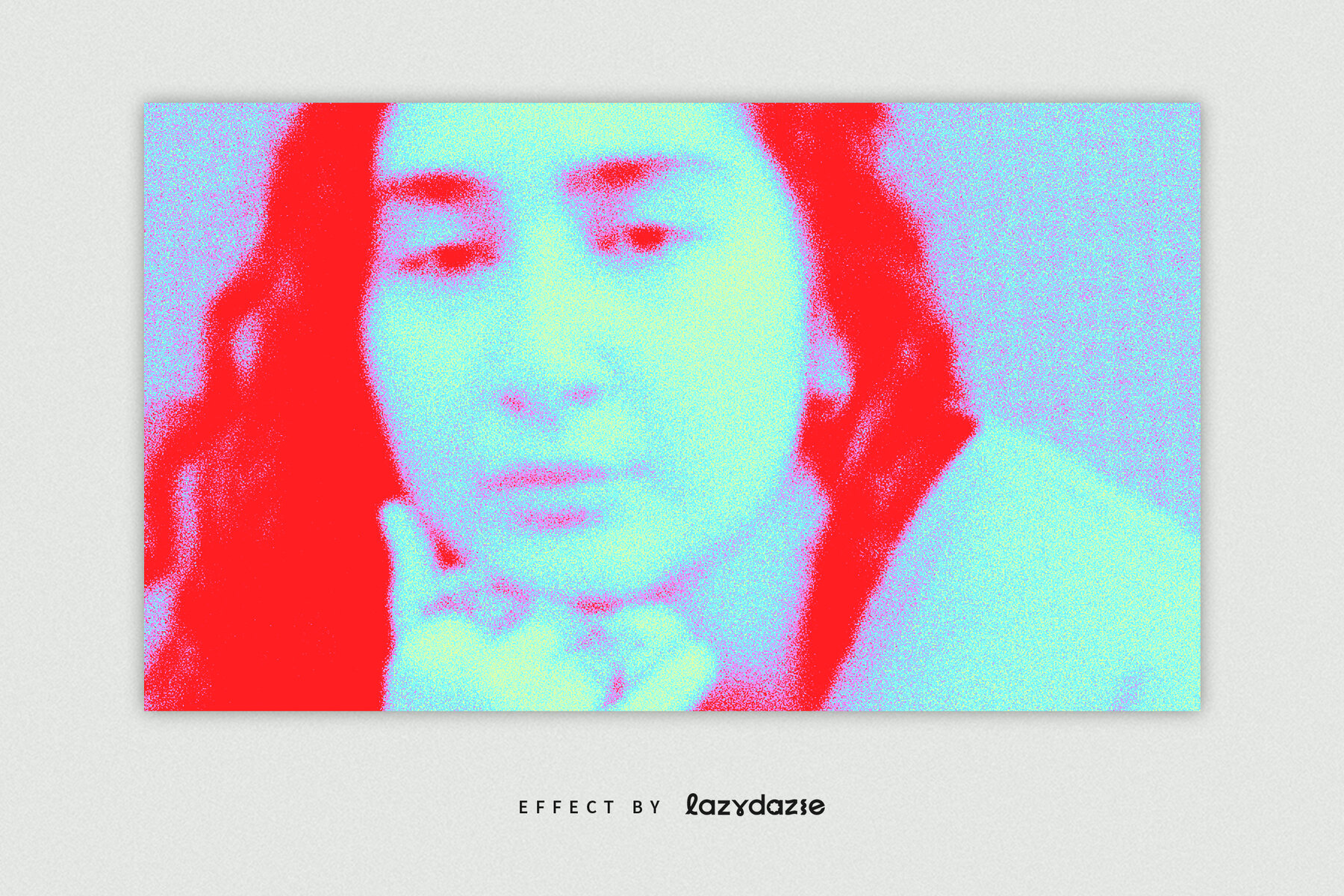 Colourful Grain Image Effect Mockup 5