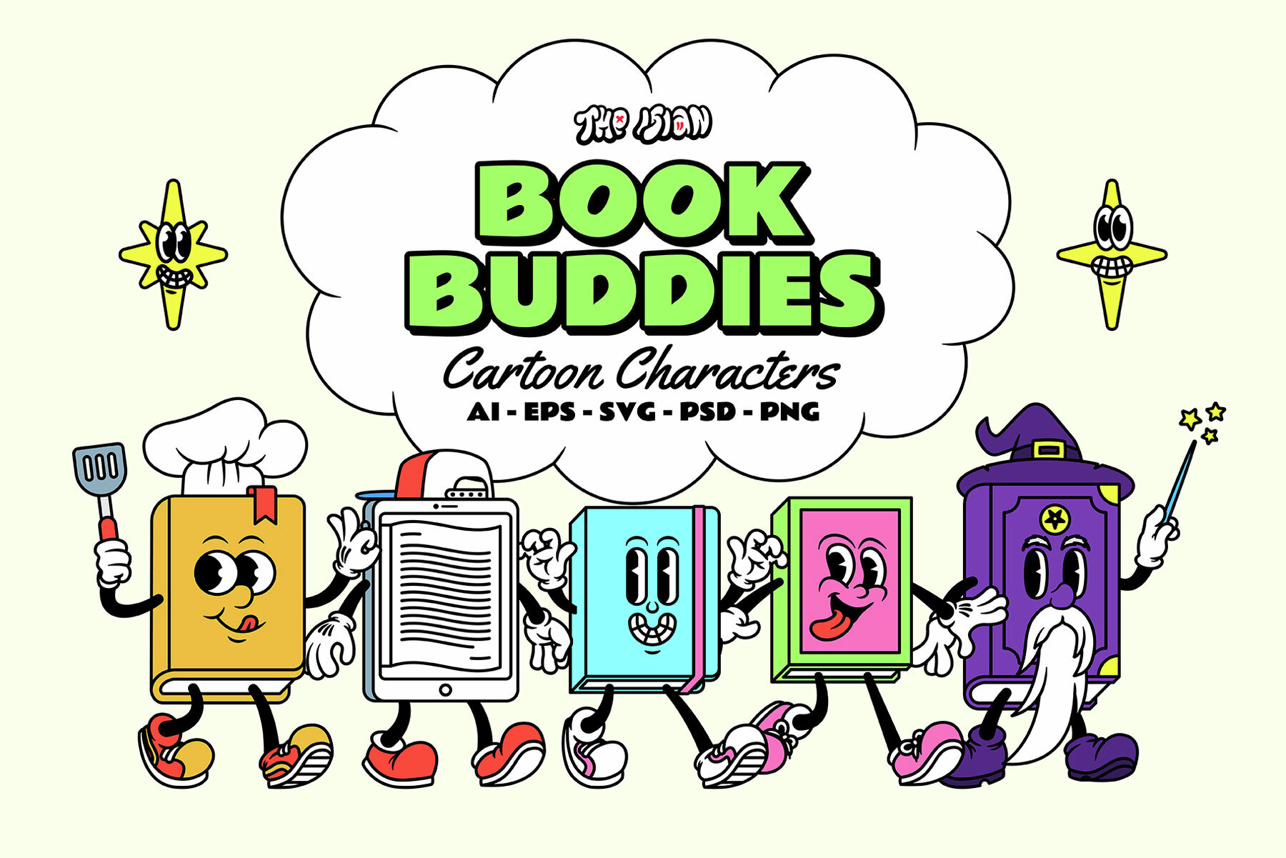 Book Buddies Cartoon Characters 1