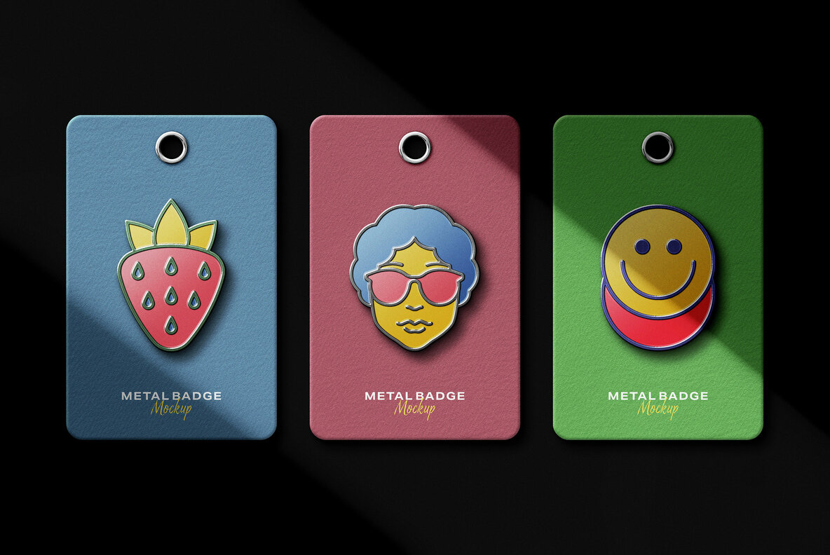 Enamel Pin Logo Mockups 4