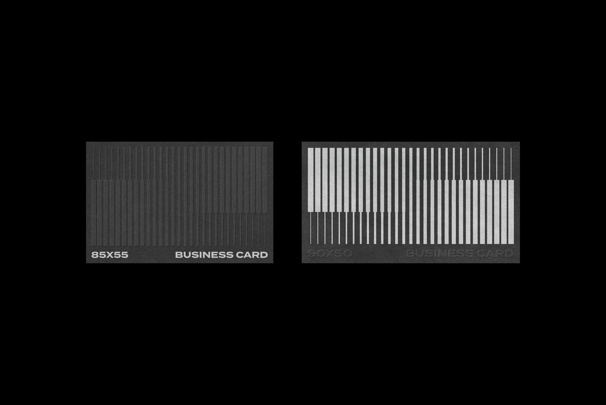 Envelope with 85x55 and 90x50 Business Cards Mockup 2